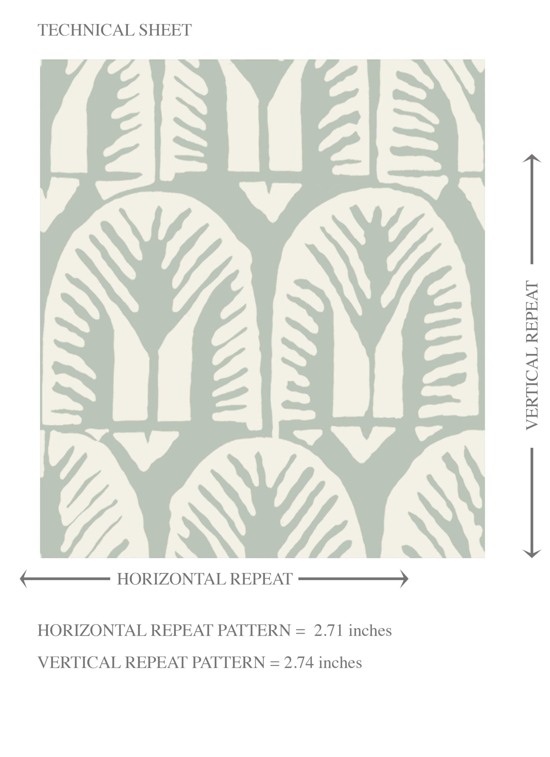 Neutral Geometric Scallops Floral Kids Room Wallpaper Sample (Green/ White)