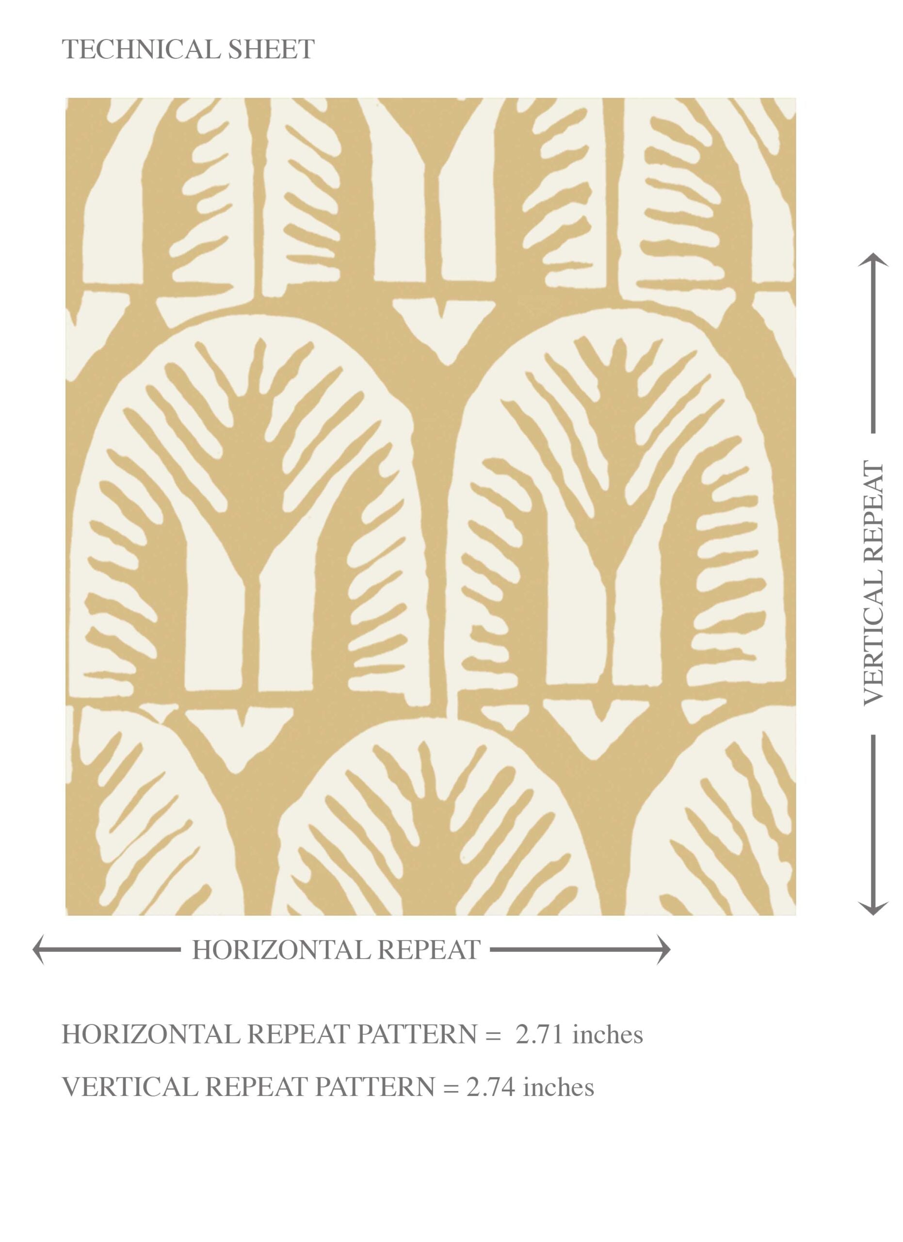 Geometric Scallops Floral Kids Room Wallpaper Sample (Yellow/ White)