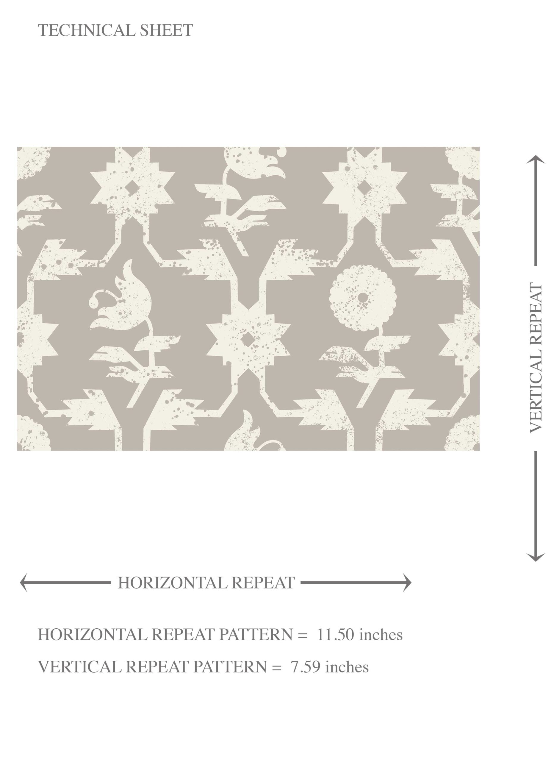 Neutral Toned Modern Floral/ Botanical Kids Room Wallpaper (Gray/ Greige/ White)