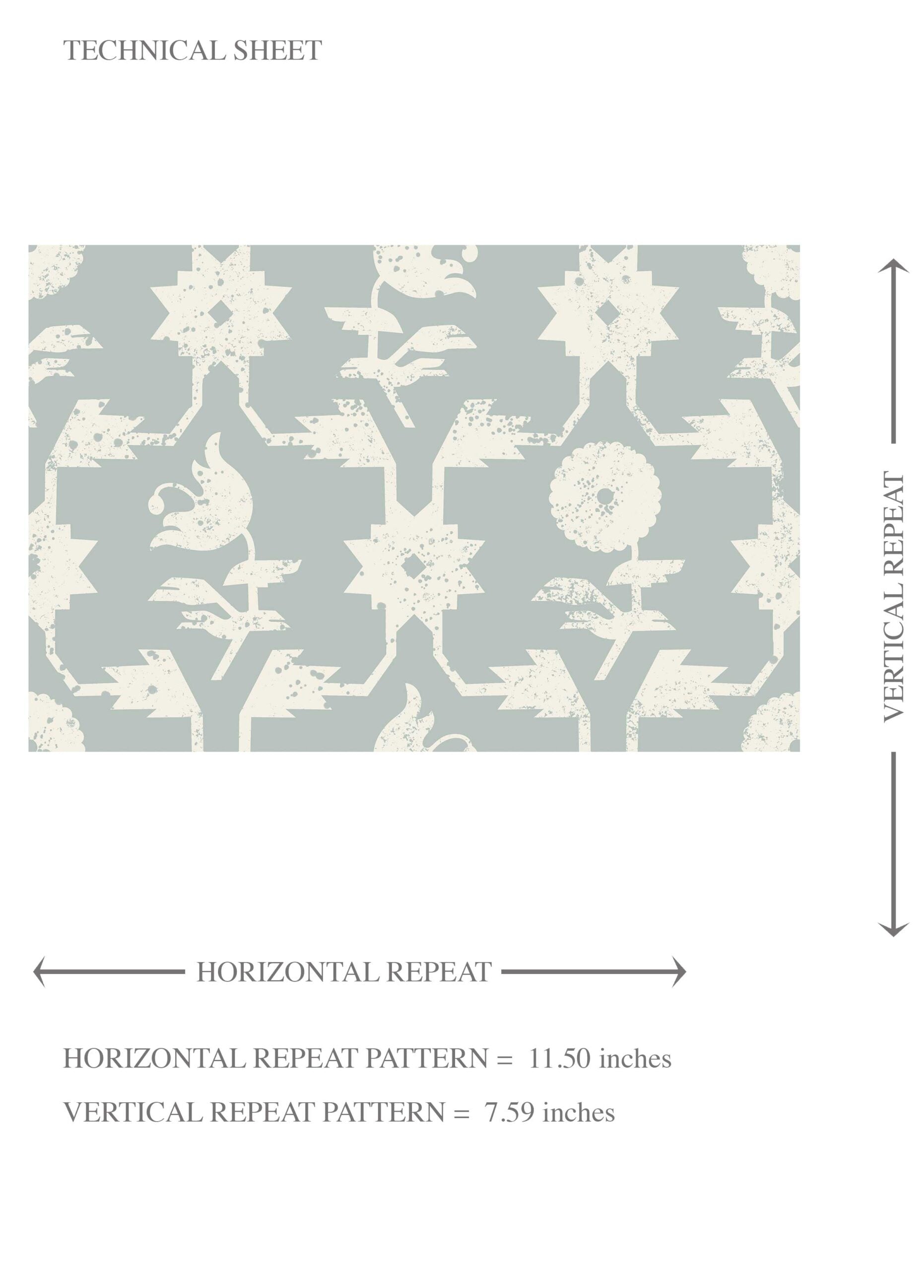 Modern Floral Botanical Kids Room Wallpaper Sample (Duck Egg Blue/ White)