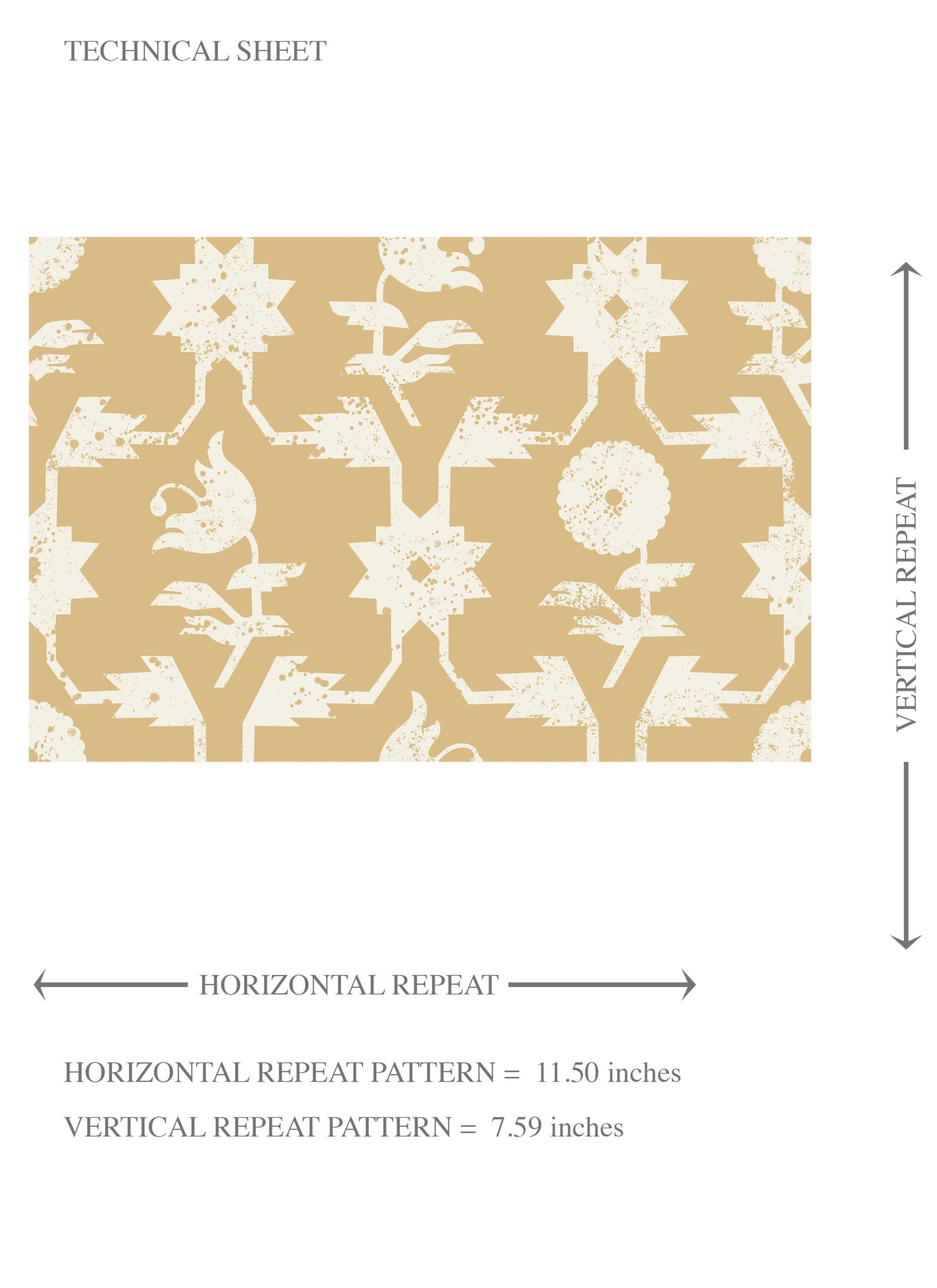 Modern Floral Botanical Kids Room Wallpaper Sample (Yellow/ White)
