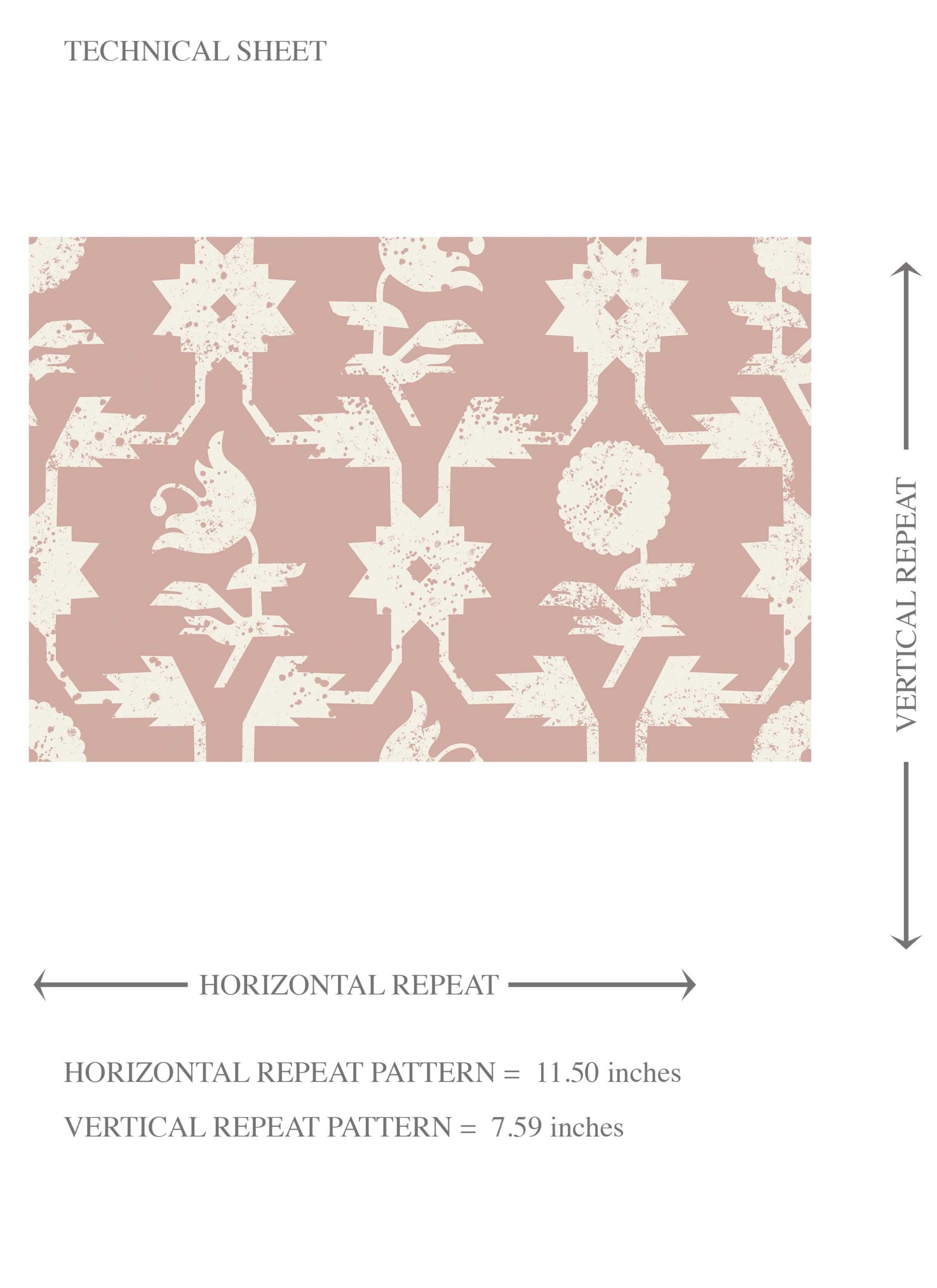 Modern Floral Botanical Kids Room Wallpaper Sample (Pink/ White)