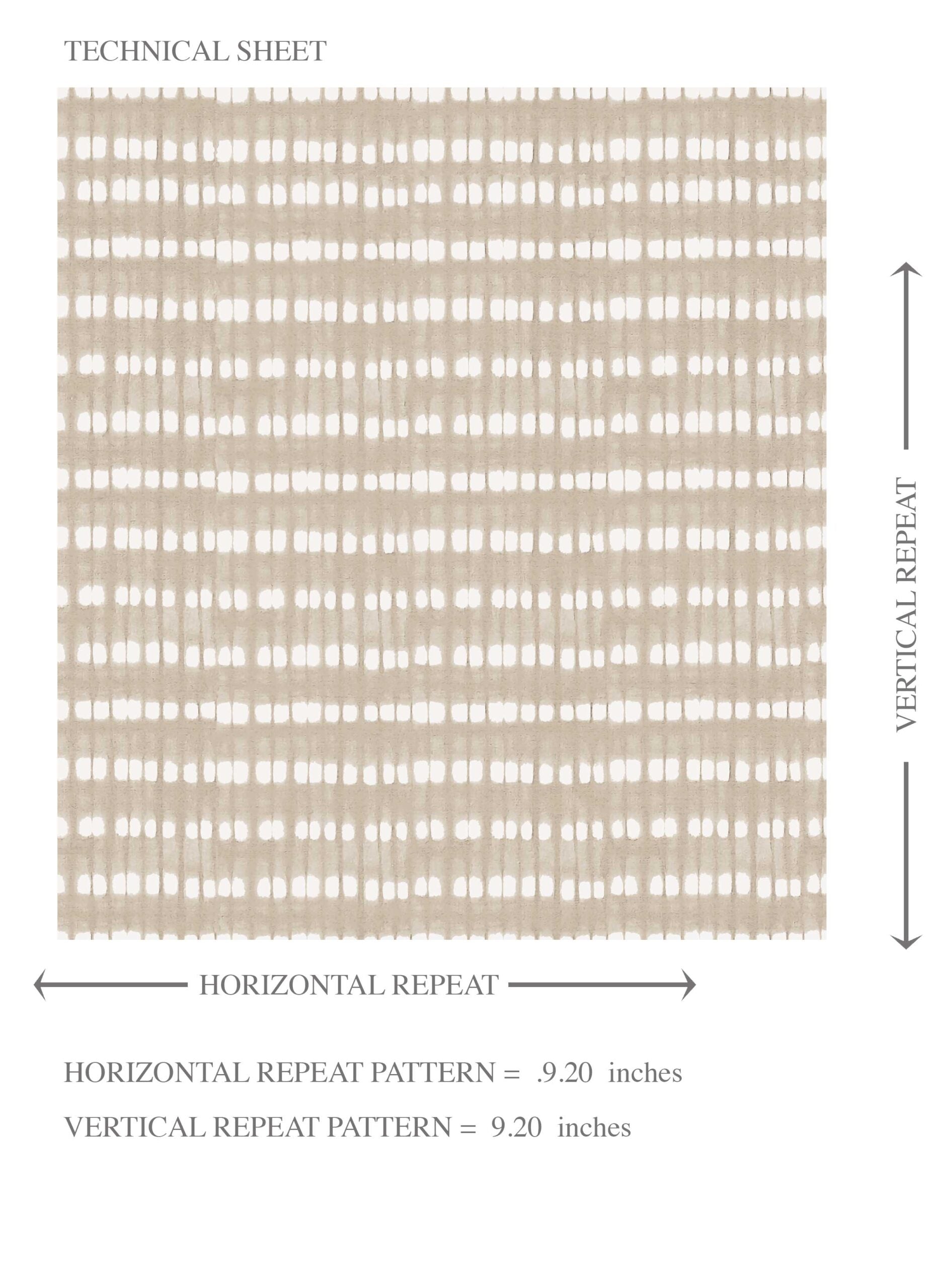 Textured Shibori Effect Striped Kids Room Wallpaper Sample (Beige/ Greige/ White)