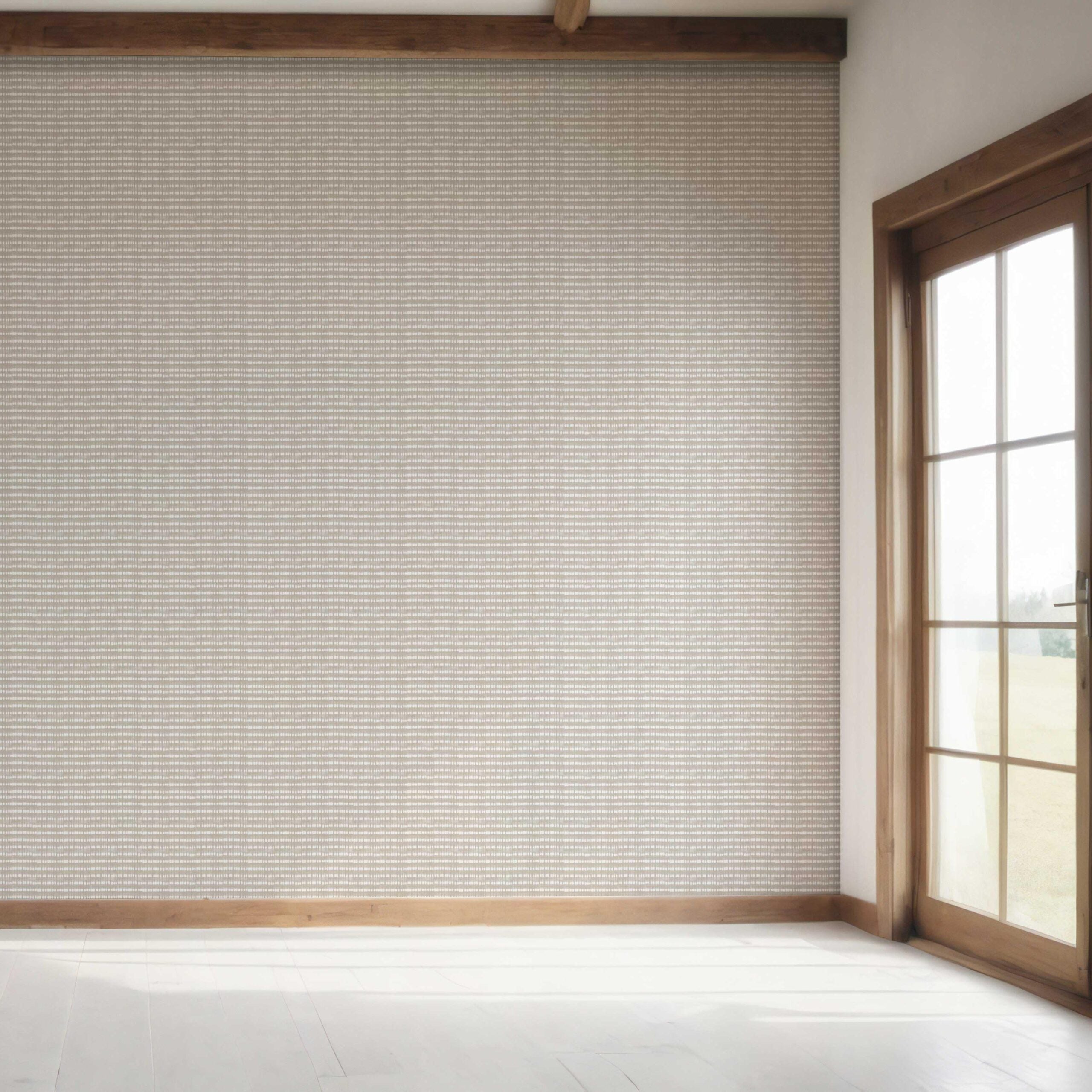 Textured Shibori Effect Striped Bedroom Wallpaper (Gray/ White)