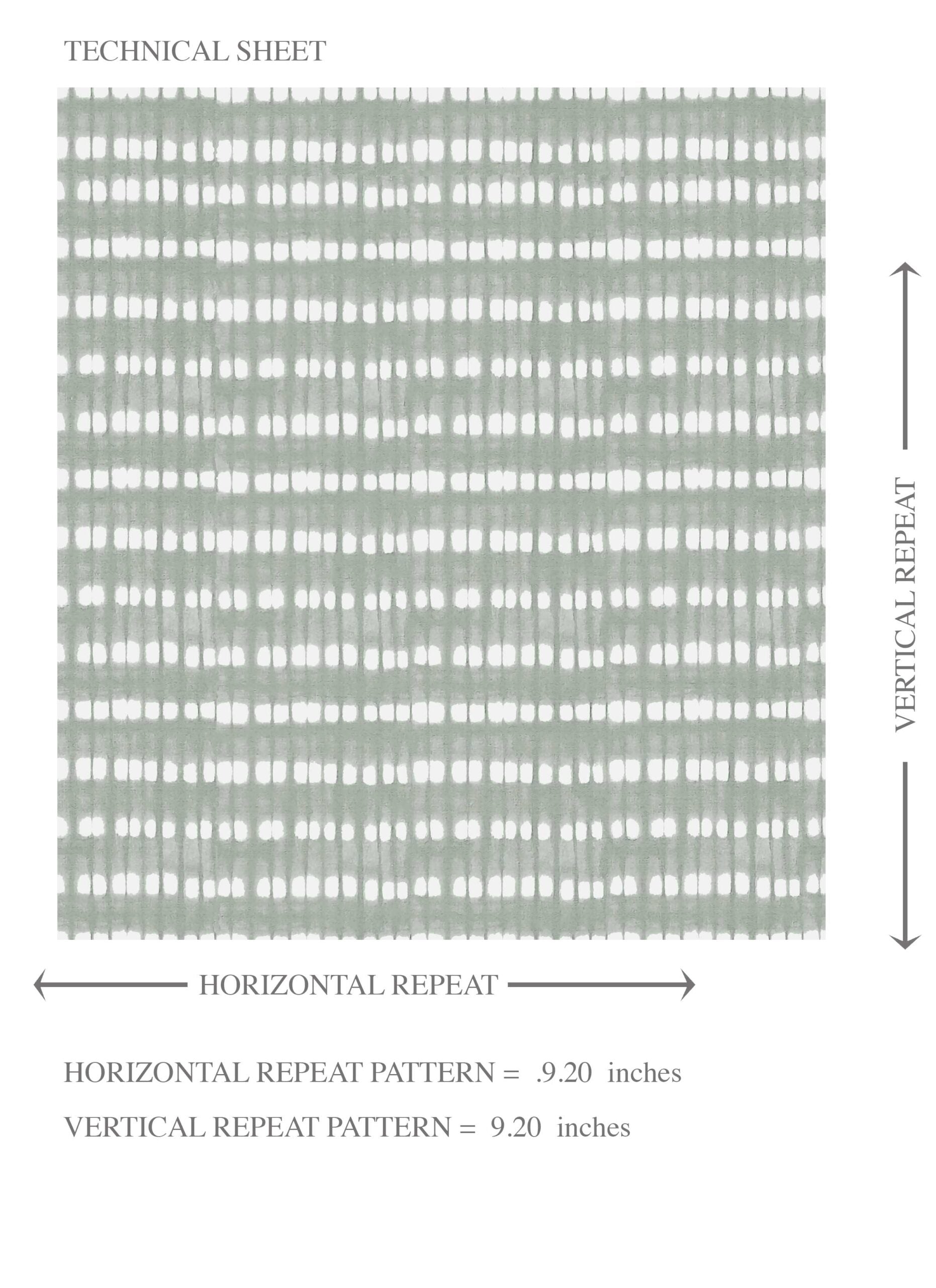 Textured Shibori Effect Striped Kids Room Wallpaper (Sage Gray/ White)