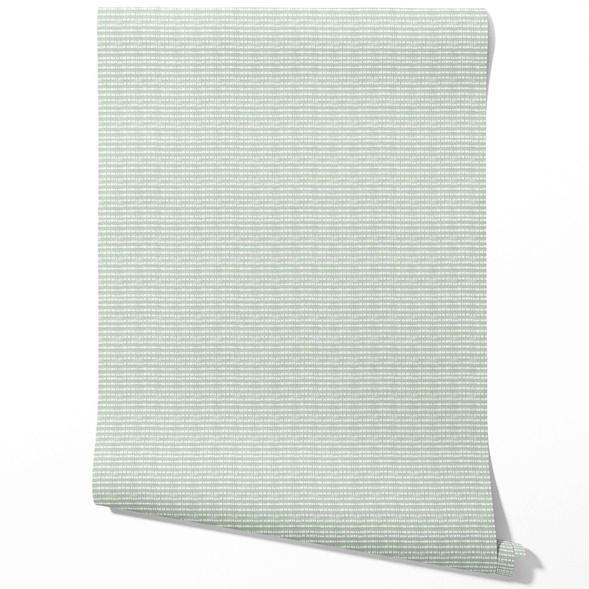 Textured Shibori Effect Striped Kitchen Wallpaper (Green/ White)