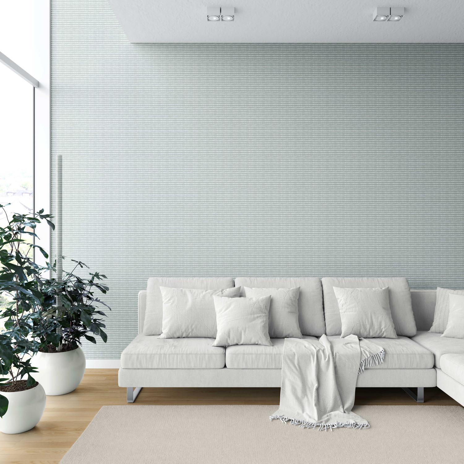 Textured Shibori Effect Striped Shower Toilet Wallpaper Sample (Blue/ White)
