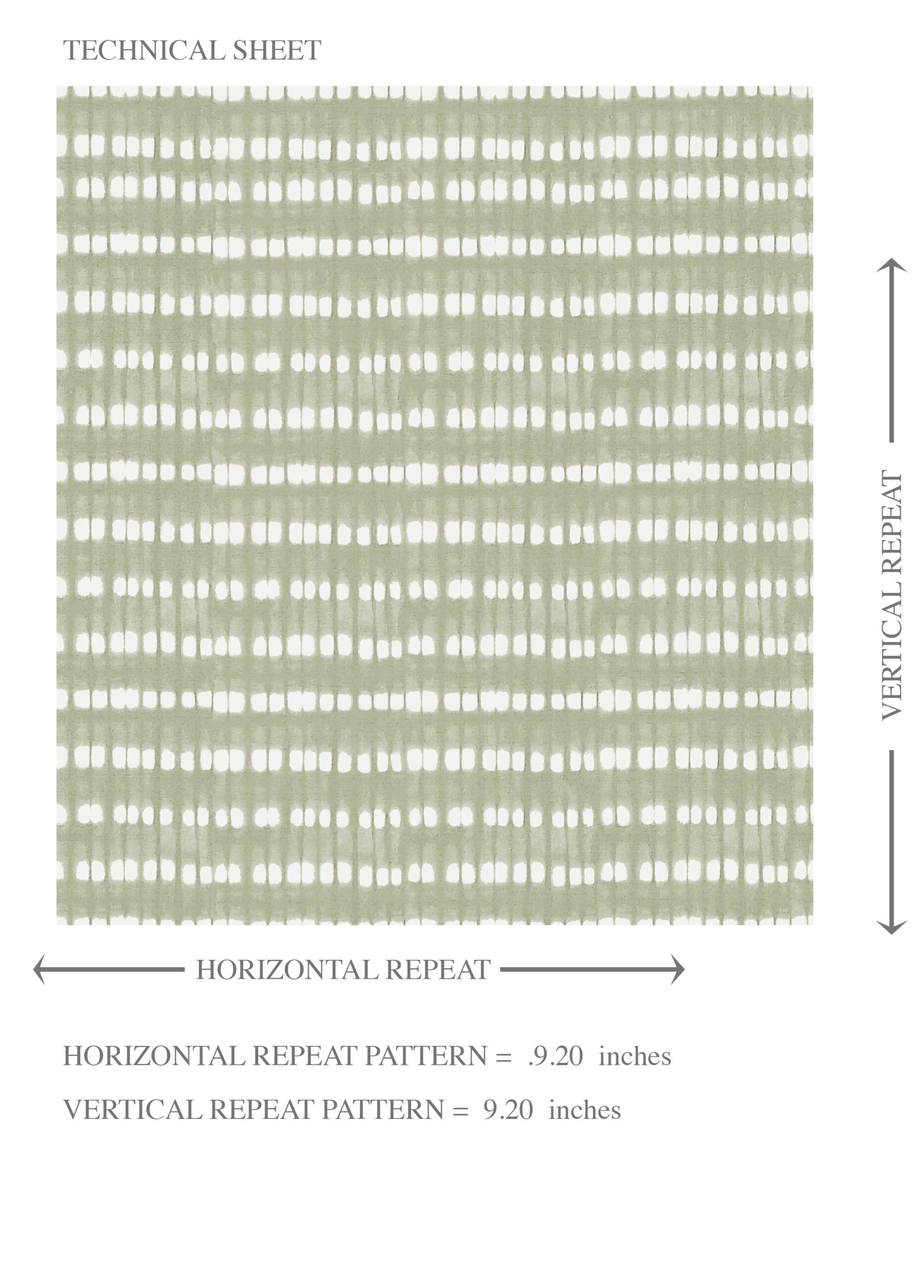 Textured Shibori Effect Striped Kids Room Wallpaper (Olive Green/ White)