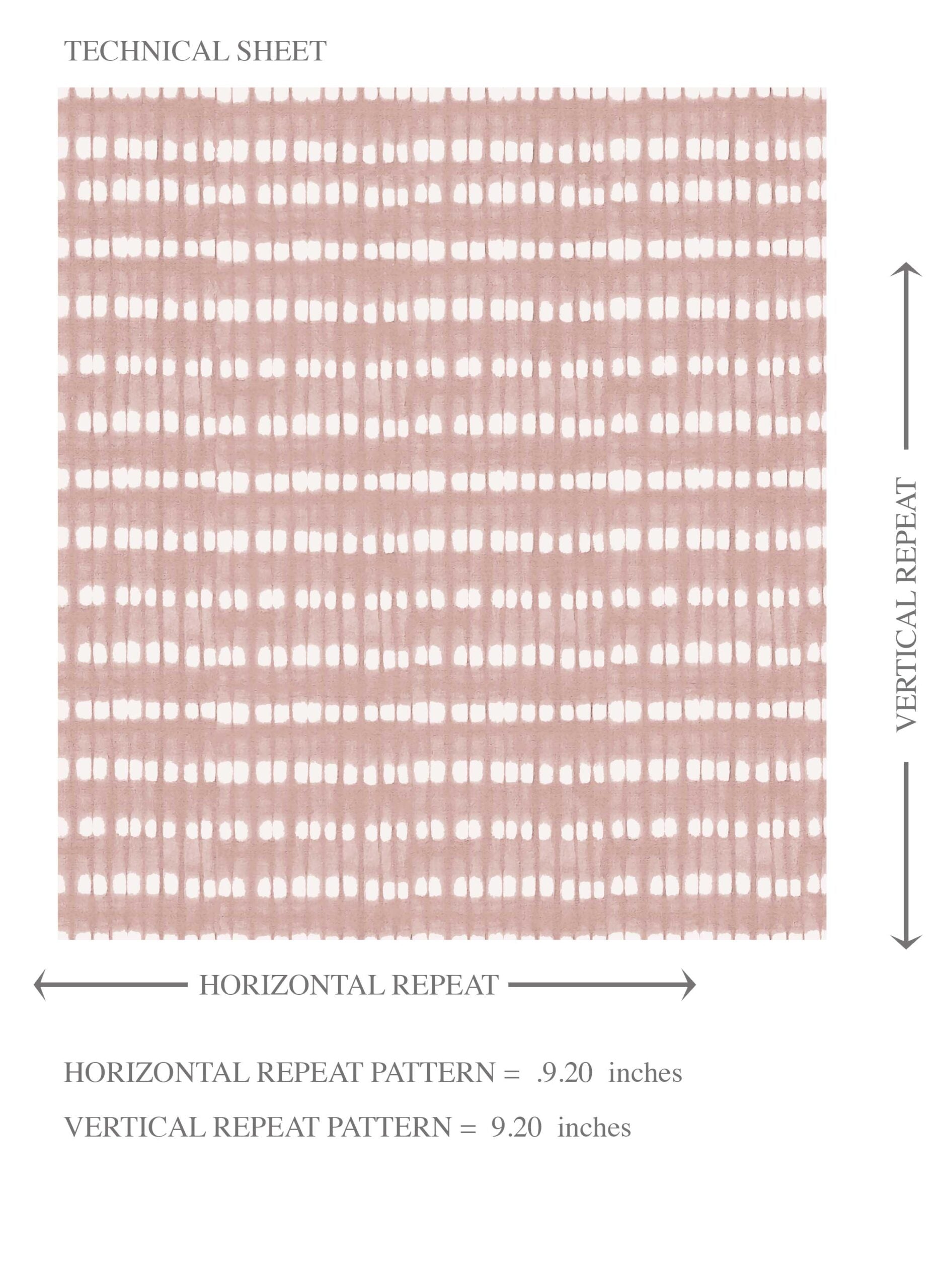 Textured Shibori Effect Striped Kids Room Wallpaper (Pink/ White)