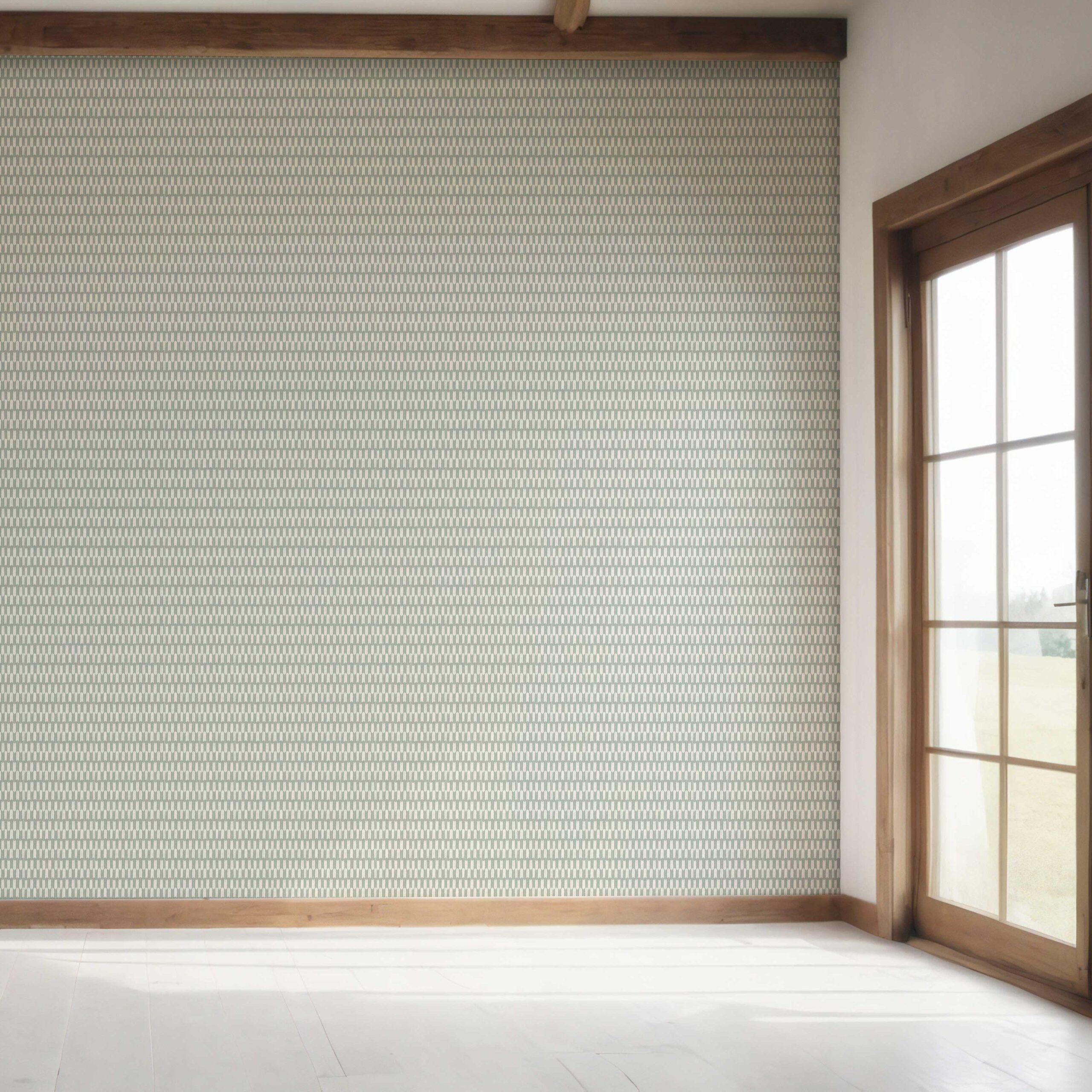 Modern Neutral-Toned/ Micro-Patterned Bedroom Wallpaper Sample (Sage Gray)