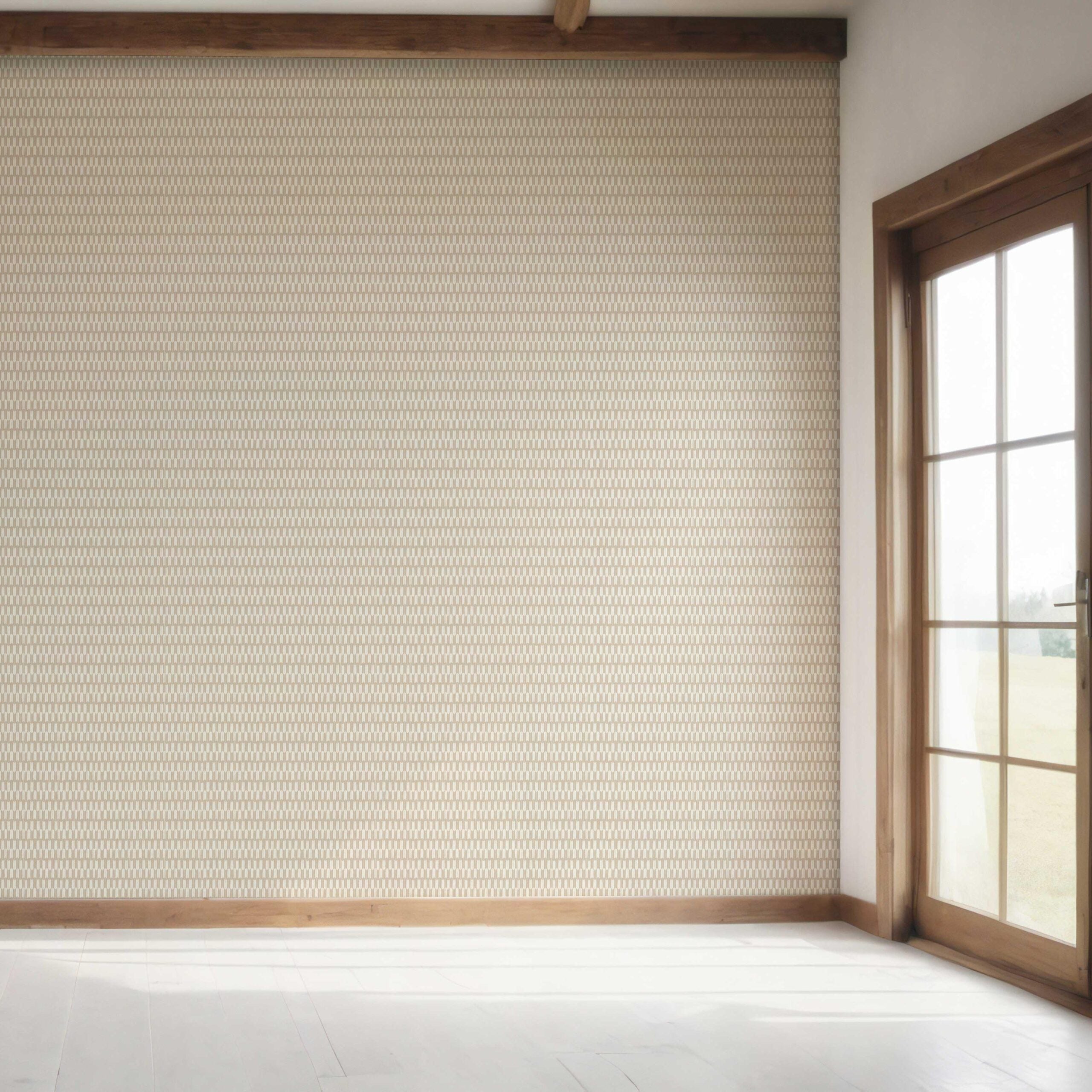 Modern Neutral-Toned/ Micro-Patterned Bedroom Wallpaper (Beige/ White)