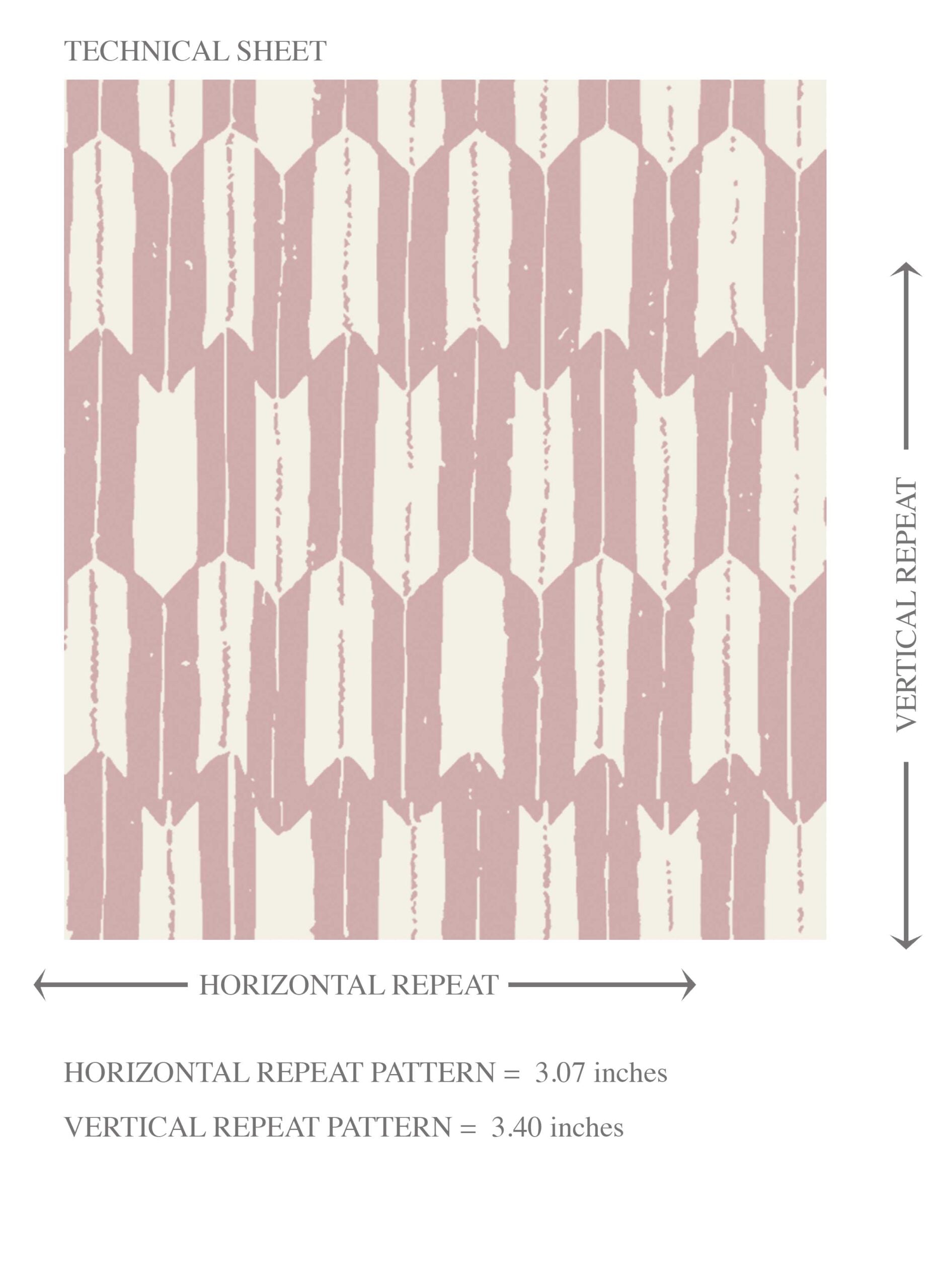 Modern Geometric Micro-Print Kids Room Wallpaper (Pink/ White)