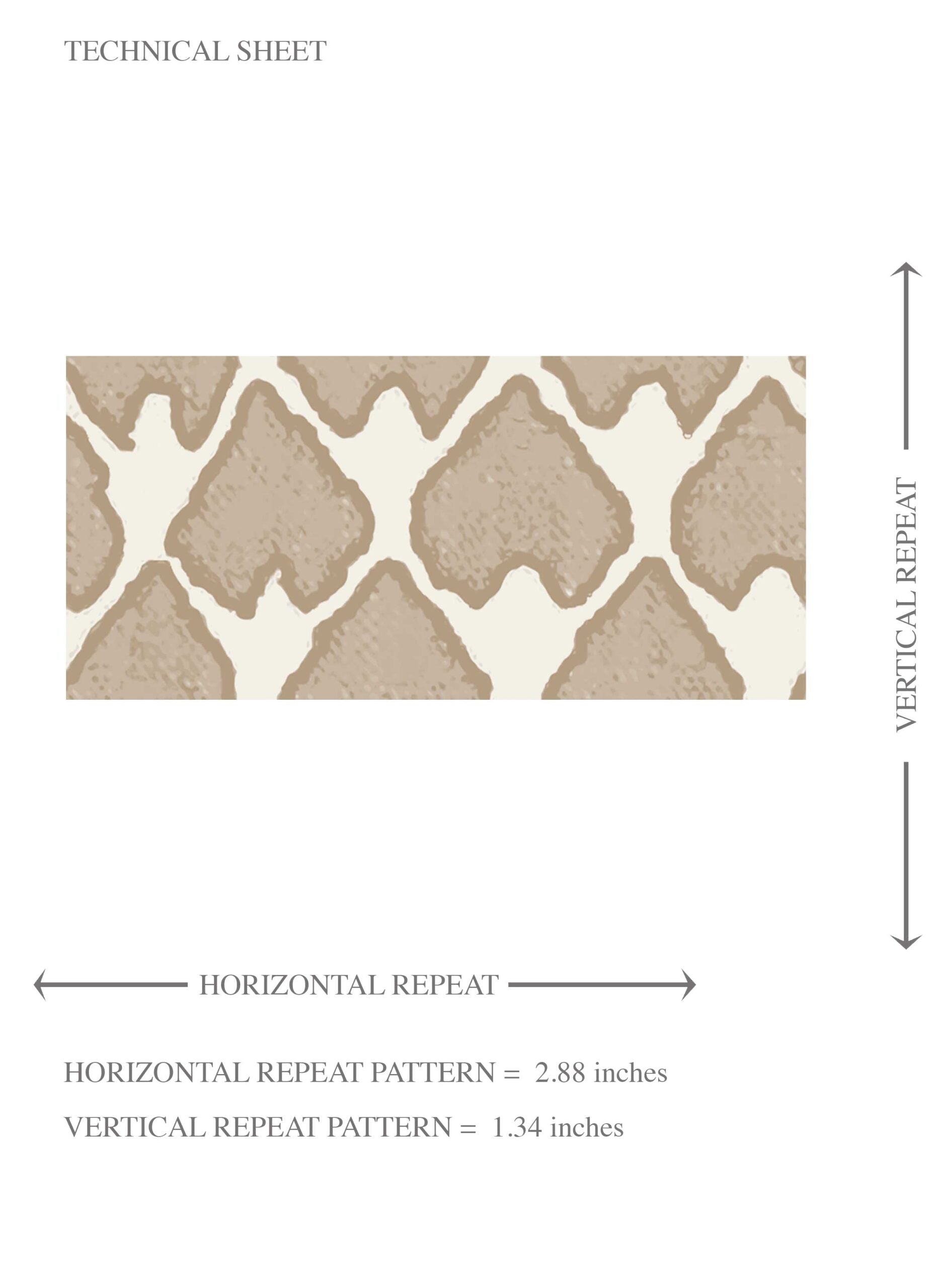 Neutral-Toned/ Small Geometric Print Kids Room Wallpaper Sample (Brown/ Beige/ White)