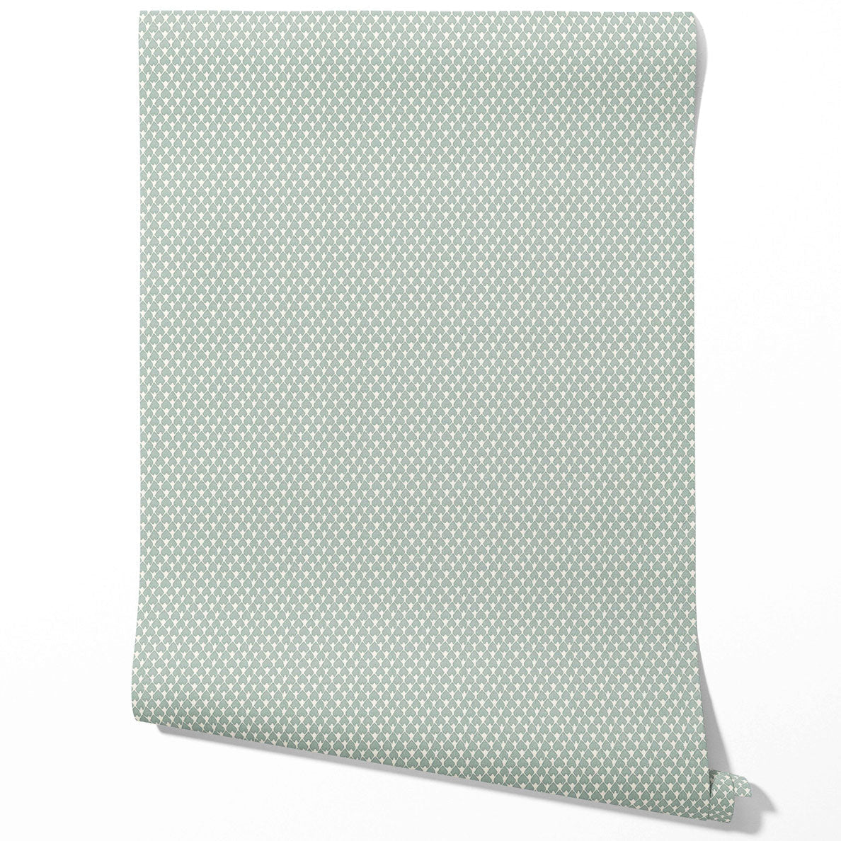 Small-Scale Geometric Print Kitchen Wallpaper (Duck Egg Blue/ White)