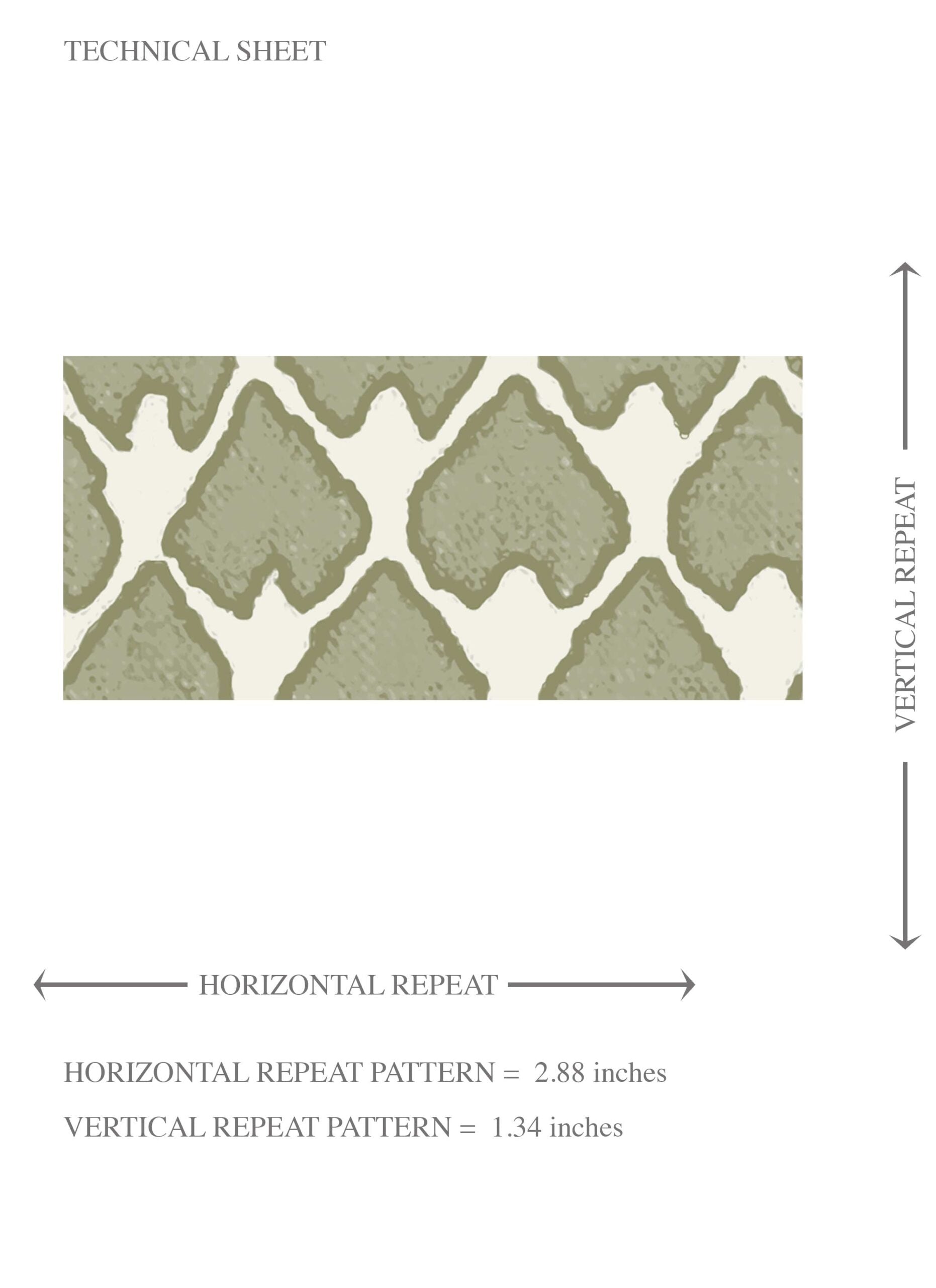 Small-Scale Geometric Print Kids Room Wallpaper (Olive Green/ White)