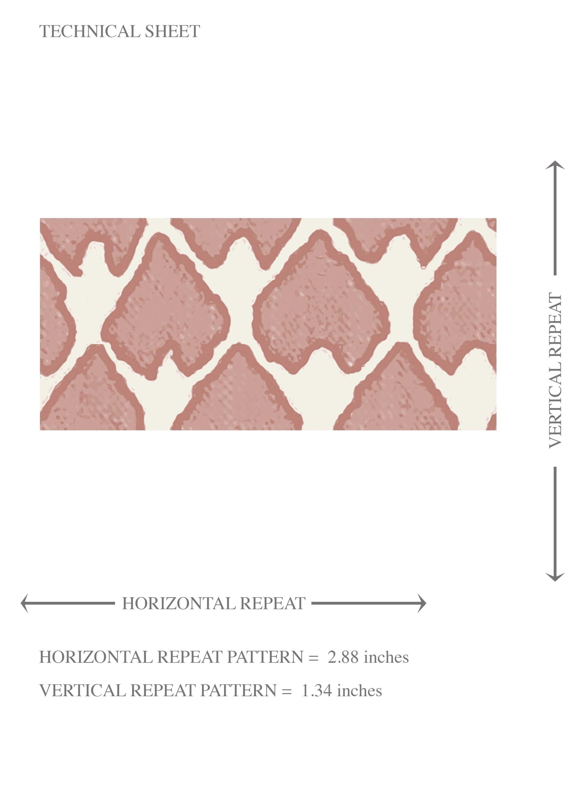 Small-Scale Geometric Print Kids Room Wallpaper Sample (Blush Pink/ White)