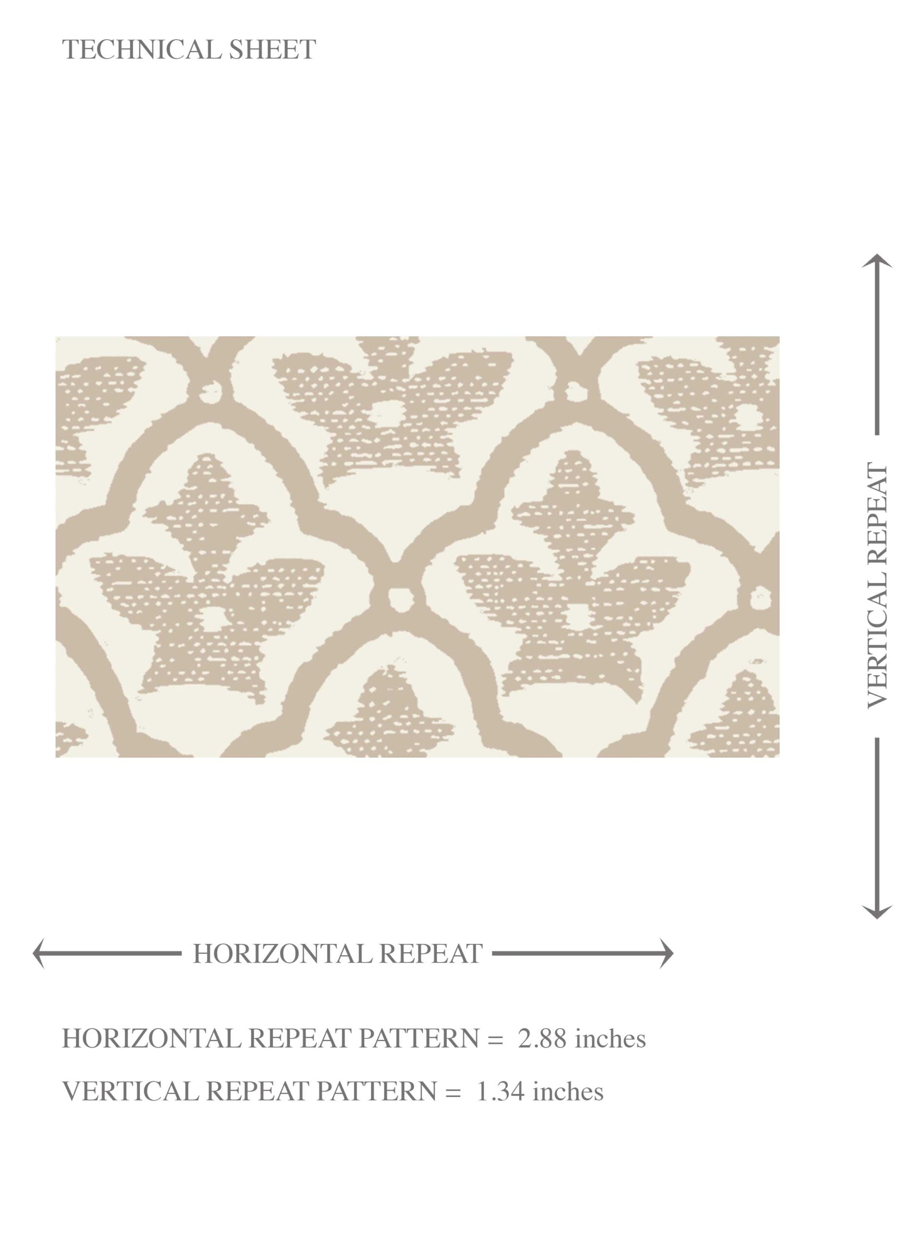 Neutral-Toned Small Floral Lattice Kids Room Wallpaper (Beige/ Cream)