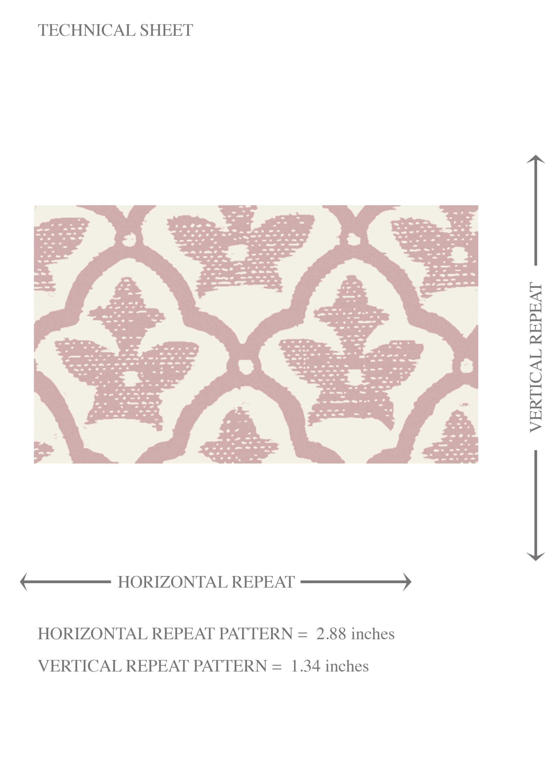 Small-Scale Floral Lattice Kids Room Wallpaper (Soft Pink/ White)