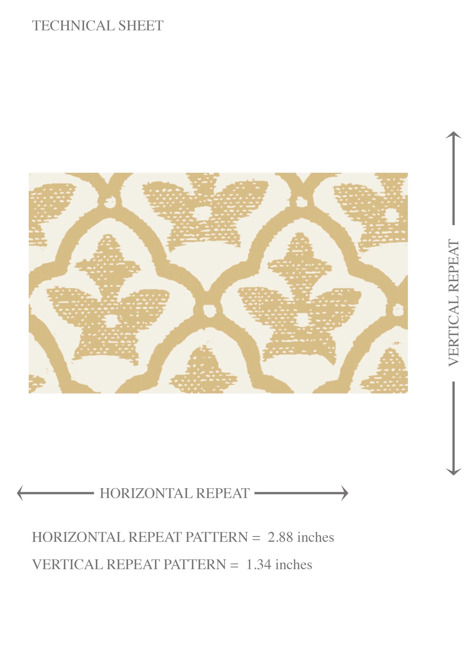 Small-Scale Floral Lattice Kids Room Wallpaper Sample (Yellow/ White)