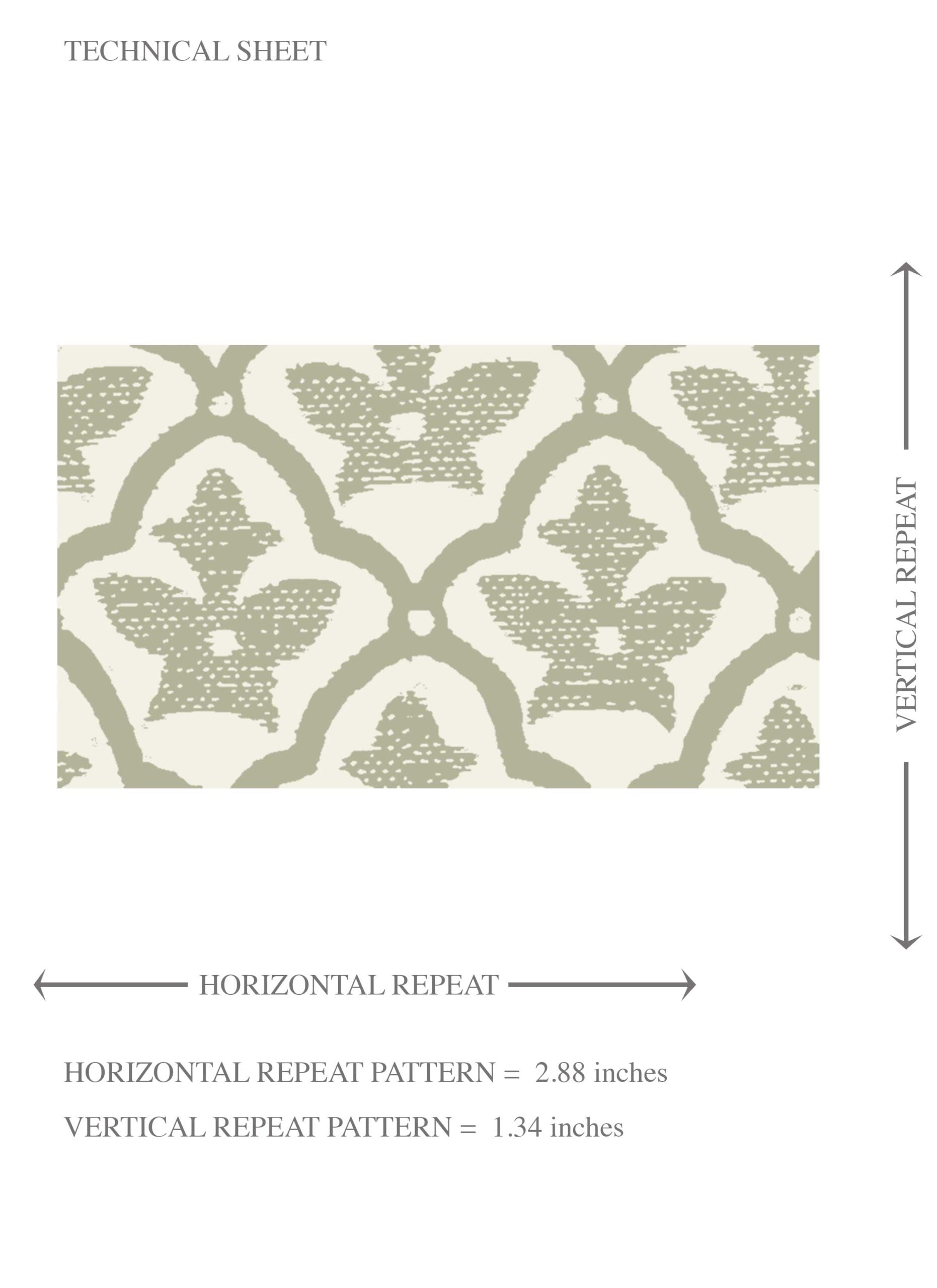 Small-Scale Floral Lattice Kids Room Wallpaper Sample (Green/ White)
