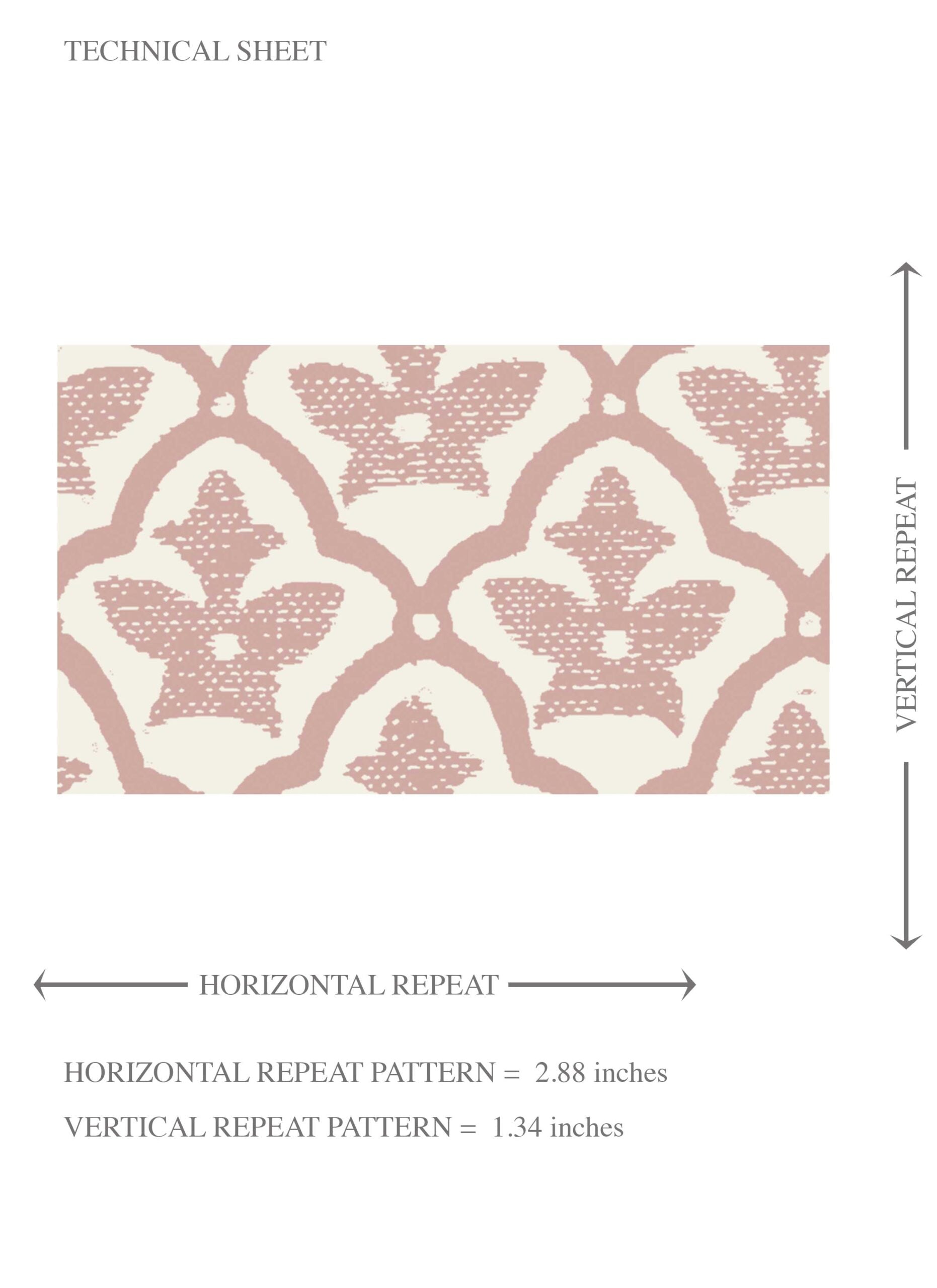 Small-Scale Floral Lattice Kids Room Wallpaper Sample (Pink/ White)