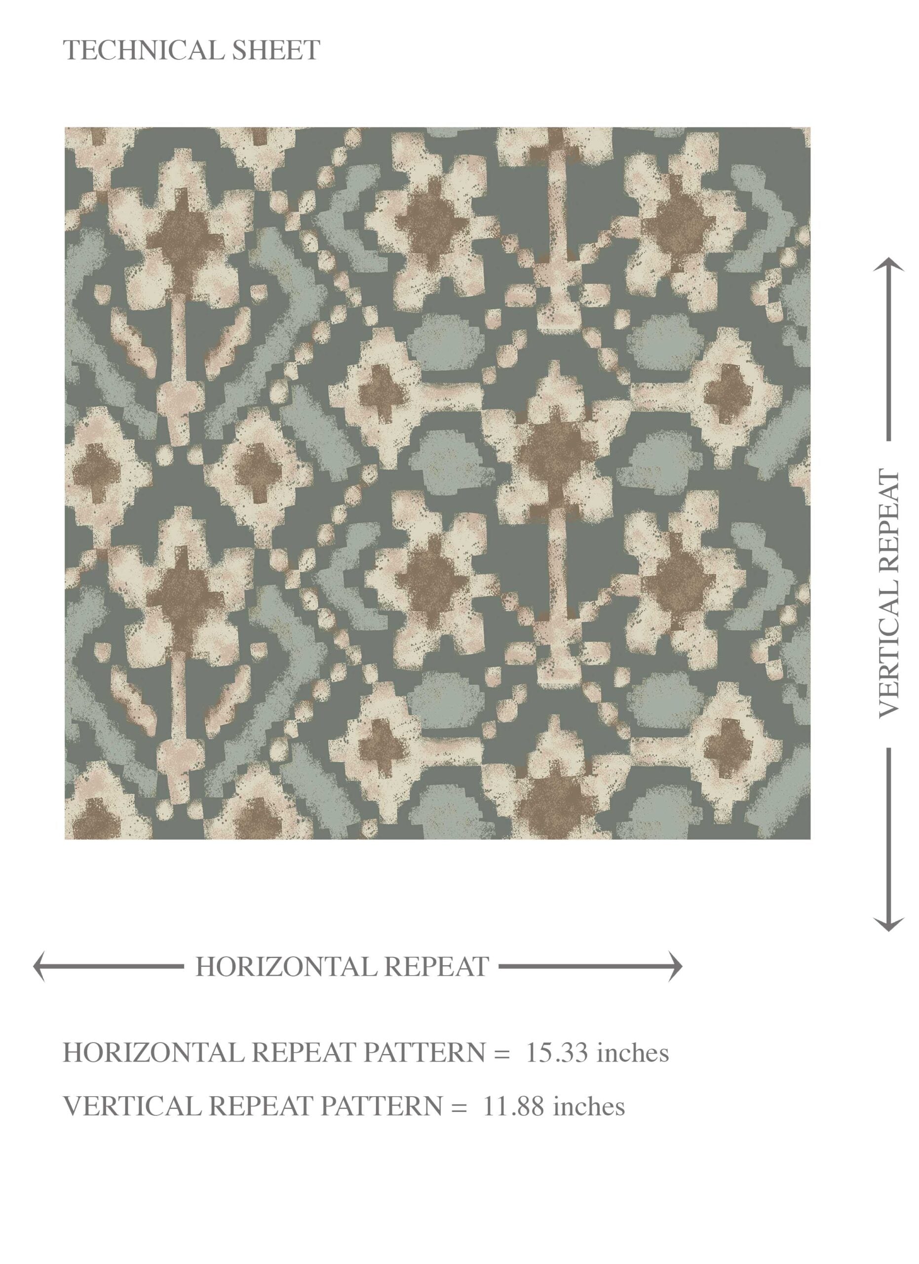 Modern Botanical Floral Kids Room Wallpaper (Forest Green / Beige)