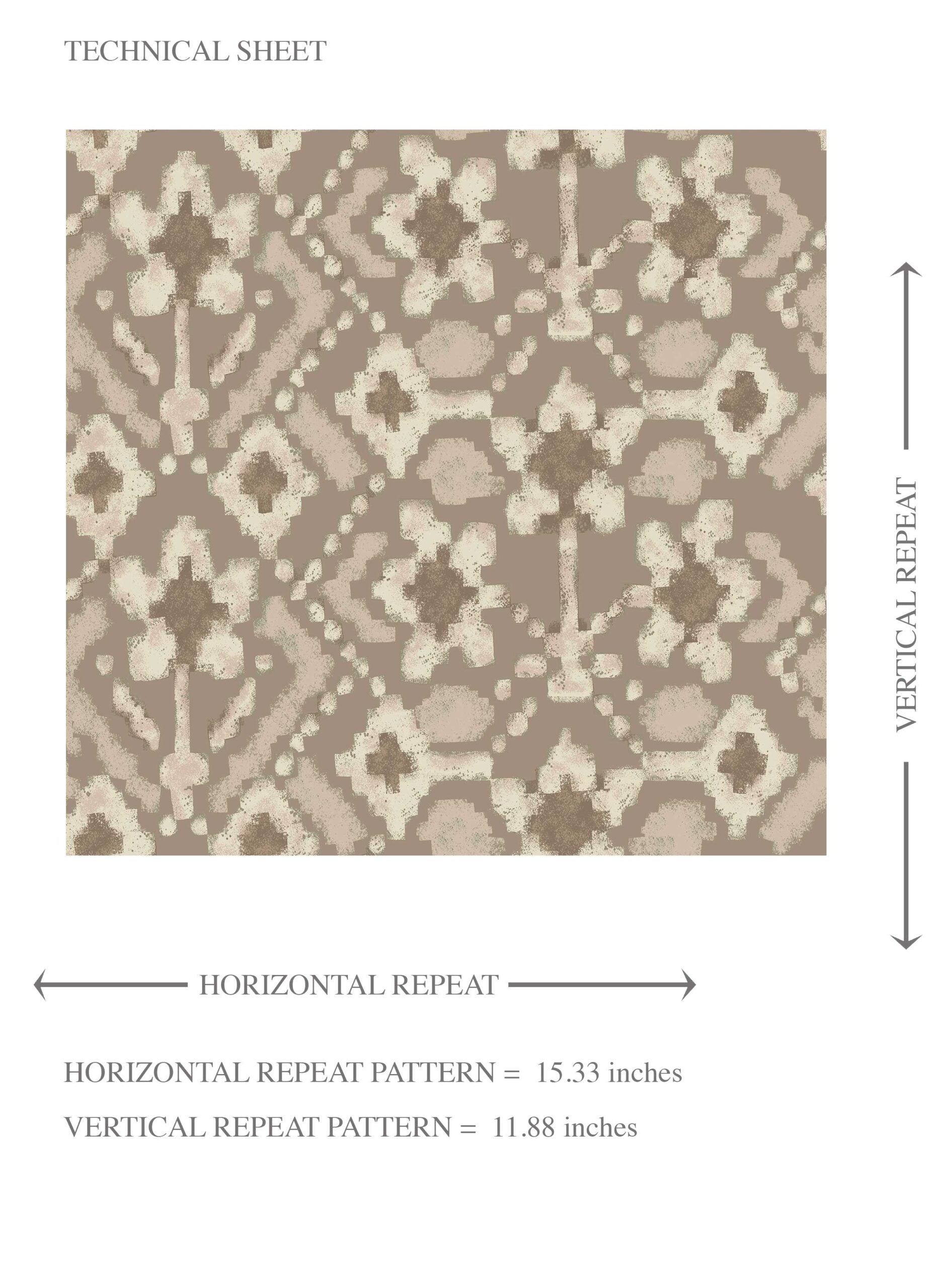 Modern Neutral-Toned Botanical Floral Kids Room Wallpaper Sample (Brown/ Beige/ Cream/ Taupe )