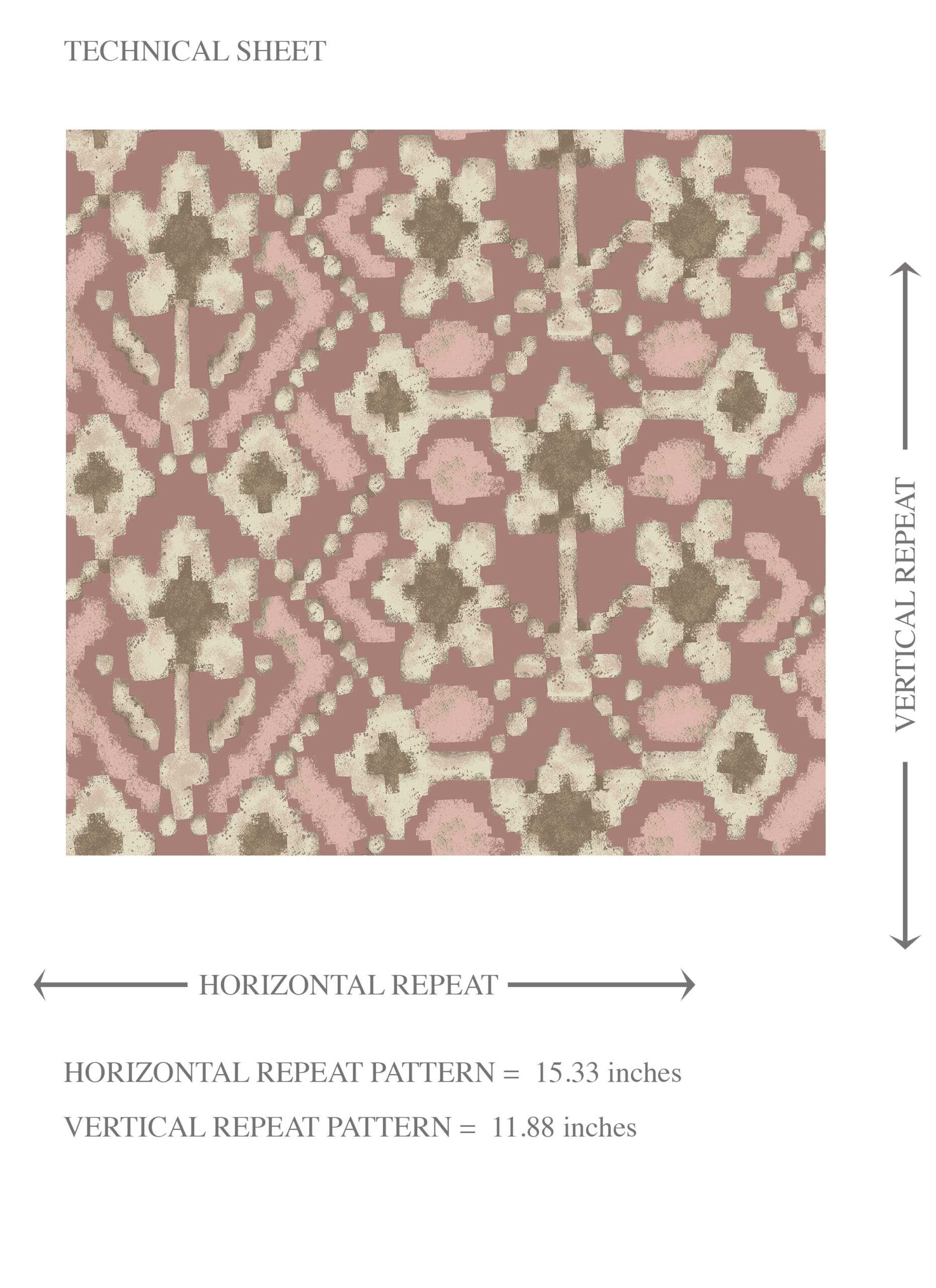 Modern Botanical Floral Kids Room Wallpaper (Peach/ Dusky Pink/ Beige)