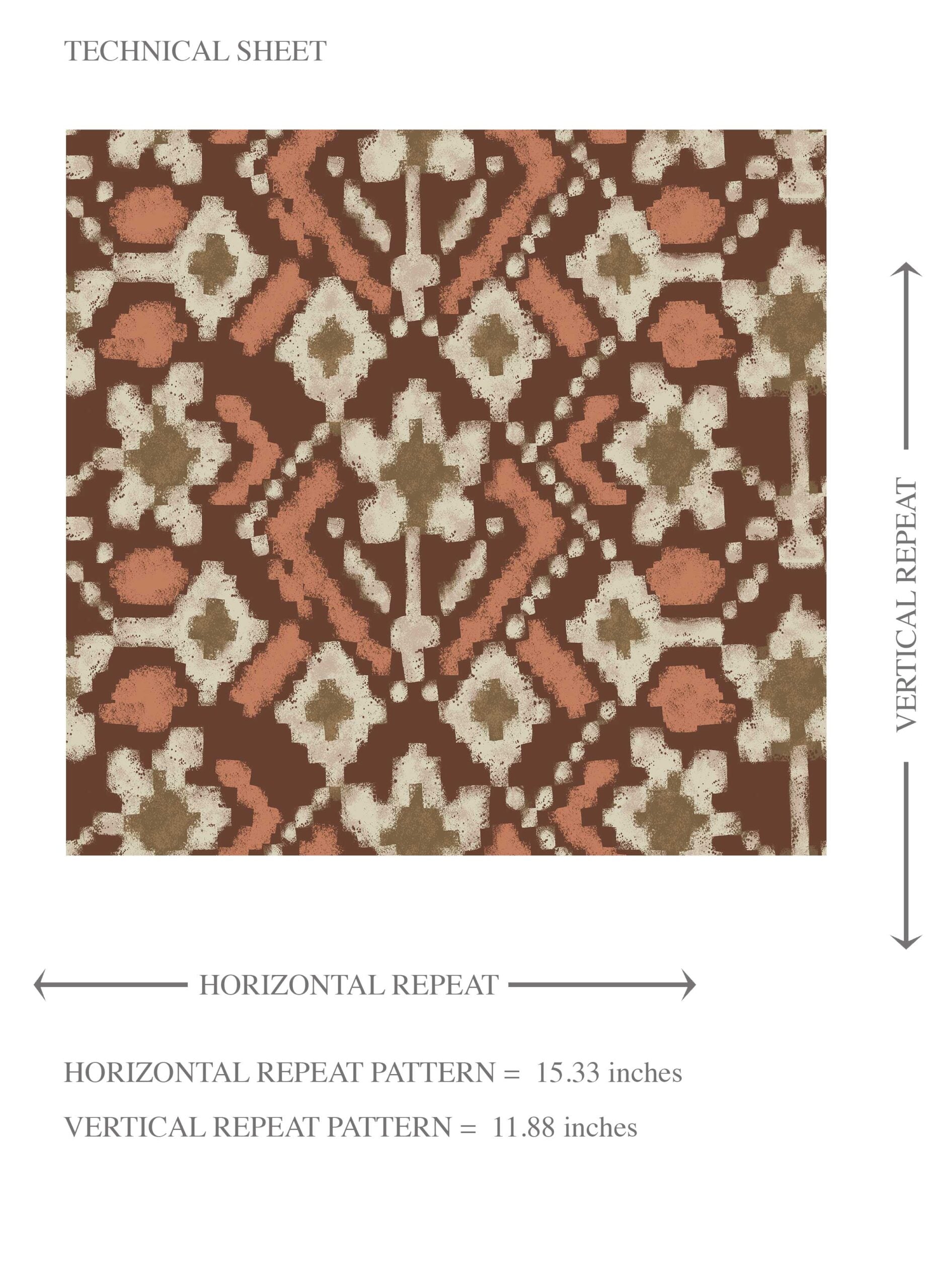 Modern Botanical Floral Kids Room Wallpaper (Brown/ Orange/ Beige)