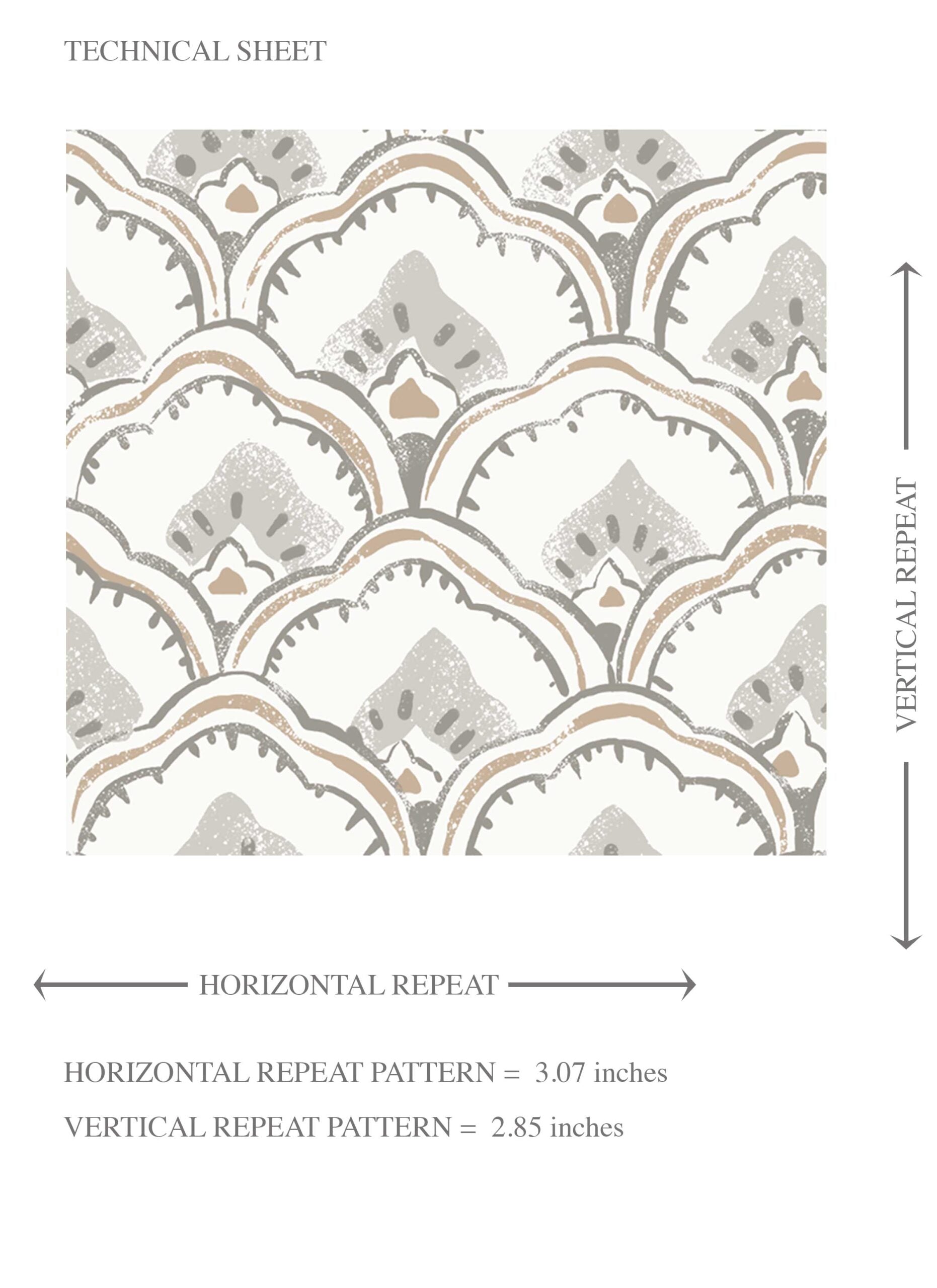 Small-Scale Floral Lattice Kids Room Wallpaper (Gray/ White)