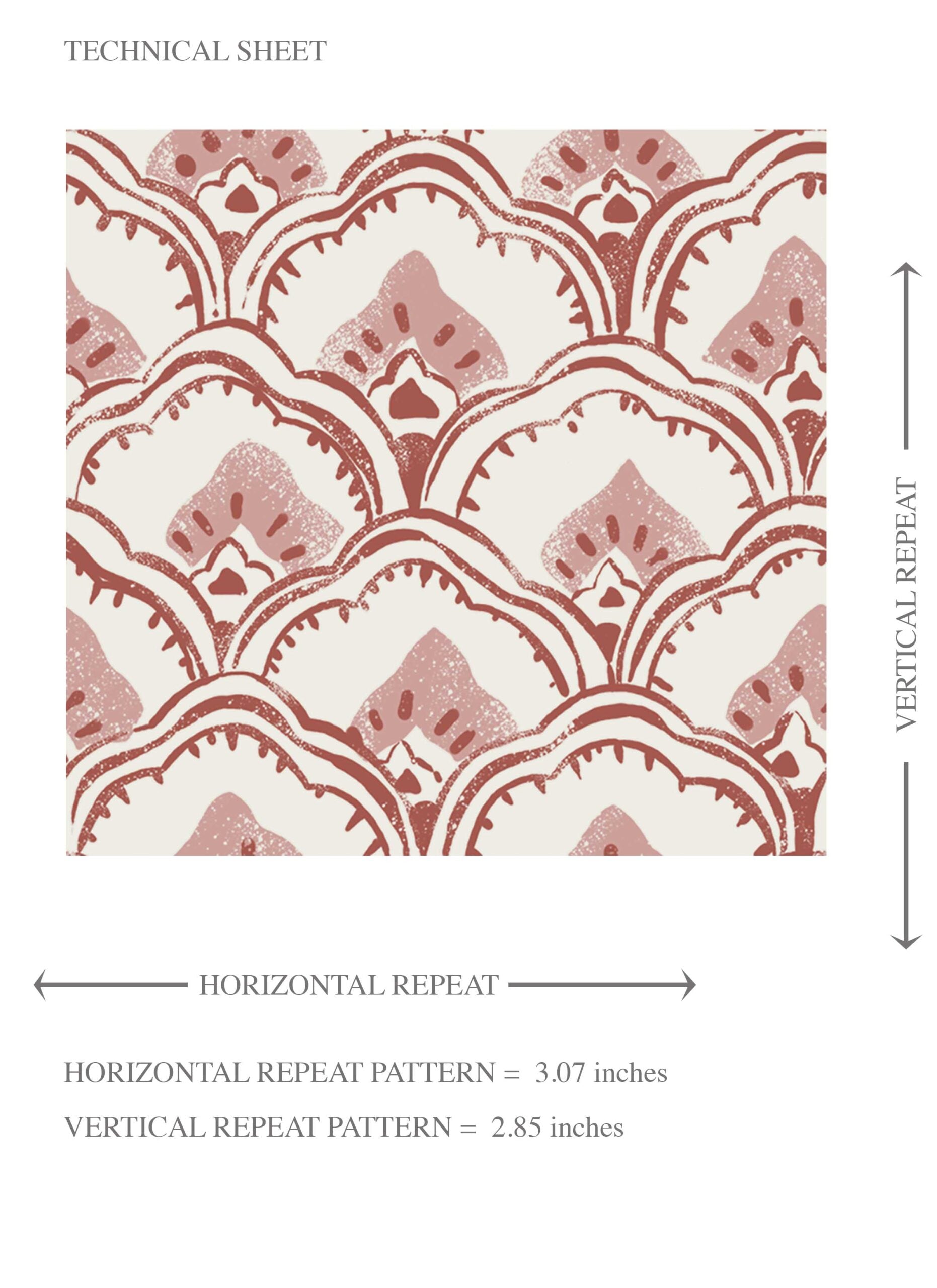 Small-Scale Floral Lattice Kids Room Wallpaper (Red/ Pink/ White)