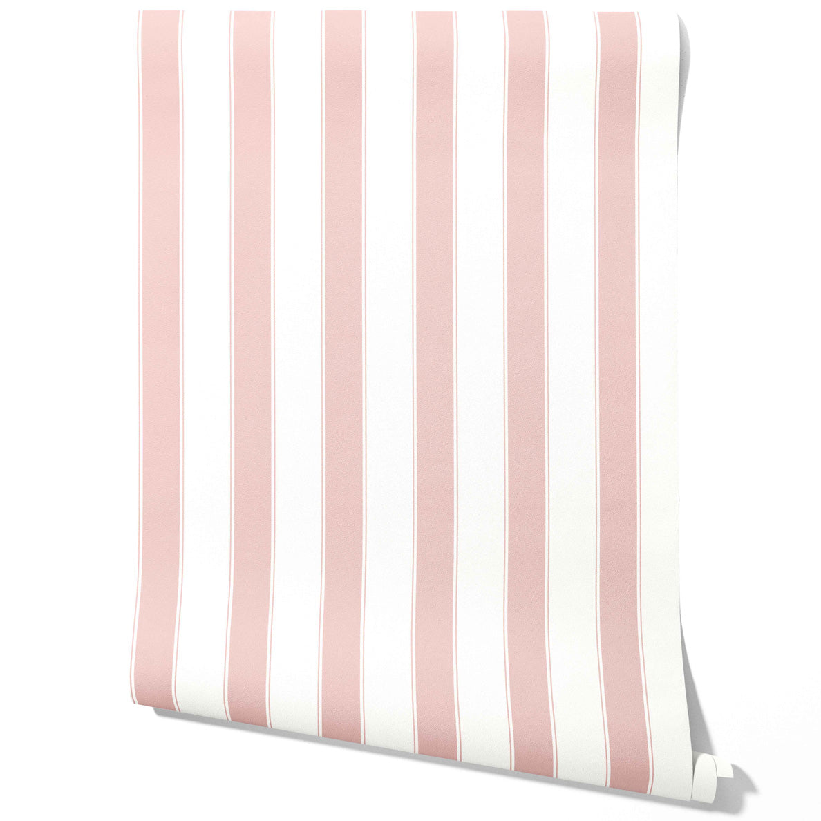 Geometric Striped Traditional Wallpaper Sample (Pink/ White)