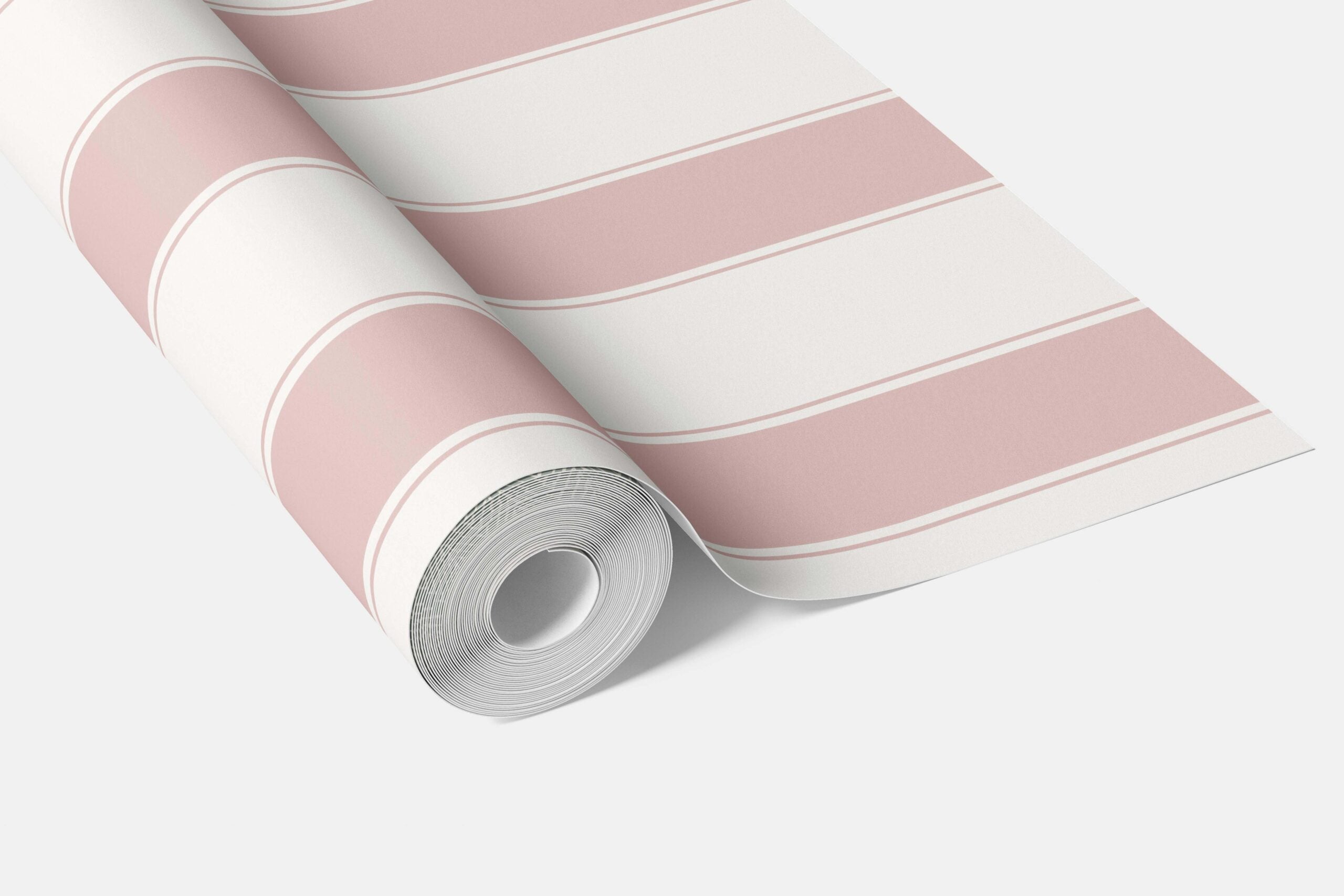 Geometric Striped Kitchen Wallpaper (Pink/ White)