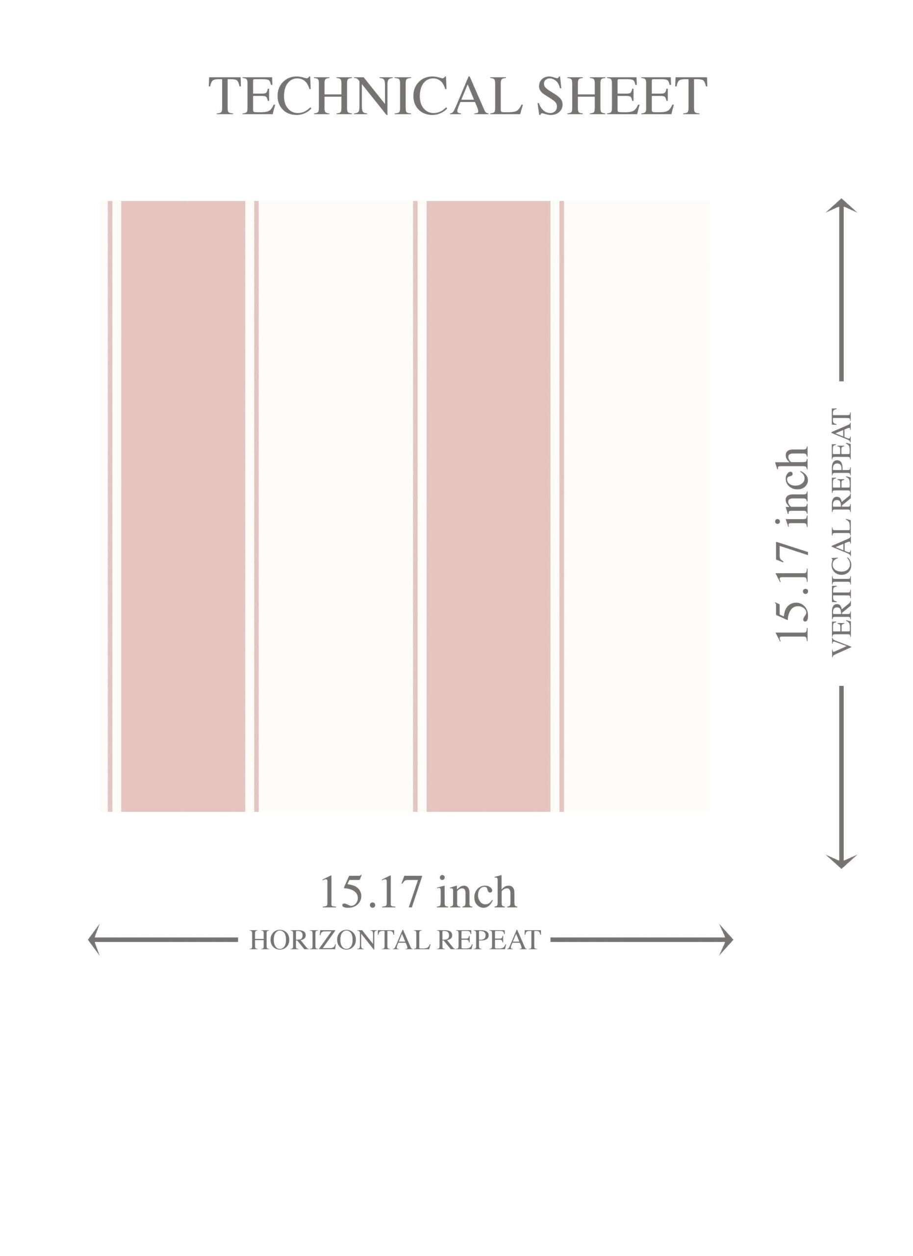 Geometric Striped Kids Room Wallpaper (Pink/ White)