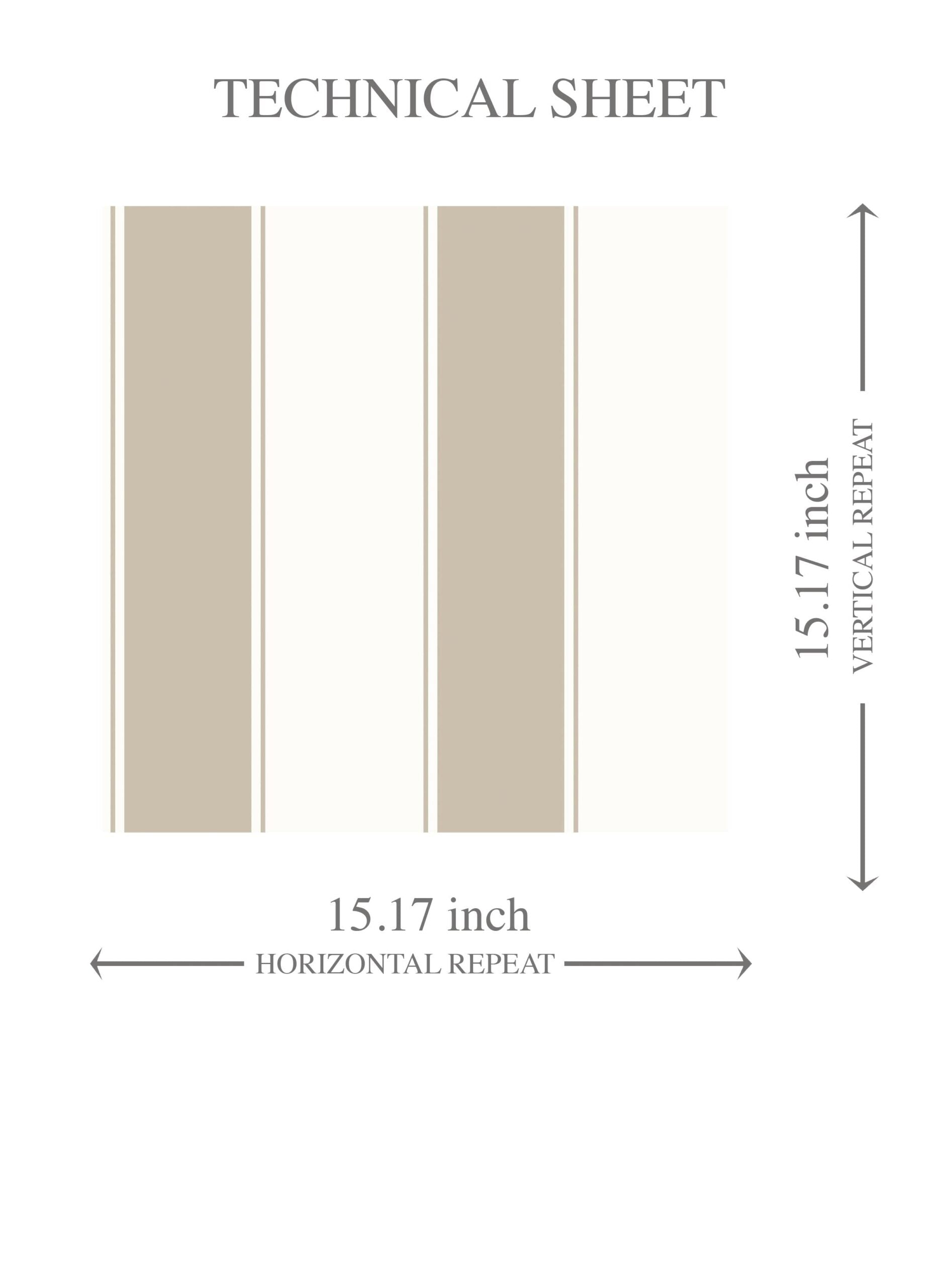 Neutral Geometric Striped Kids Room Wallpaper Sample (Stone Beige/ White)