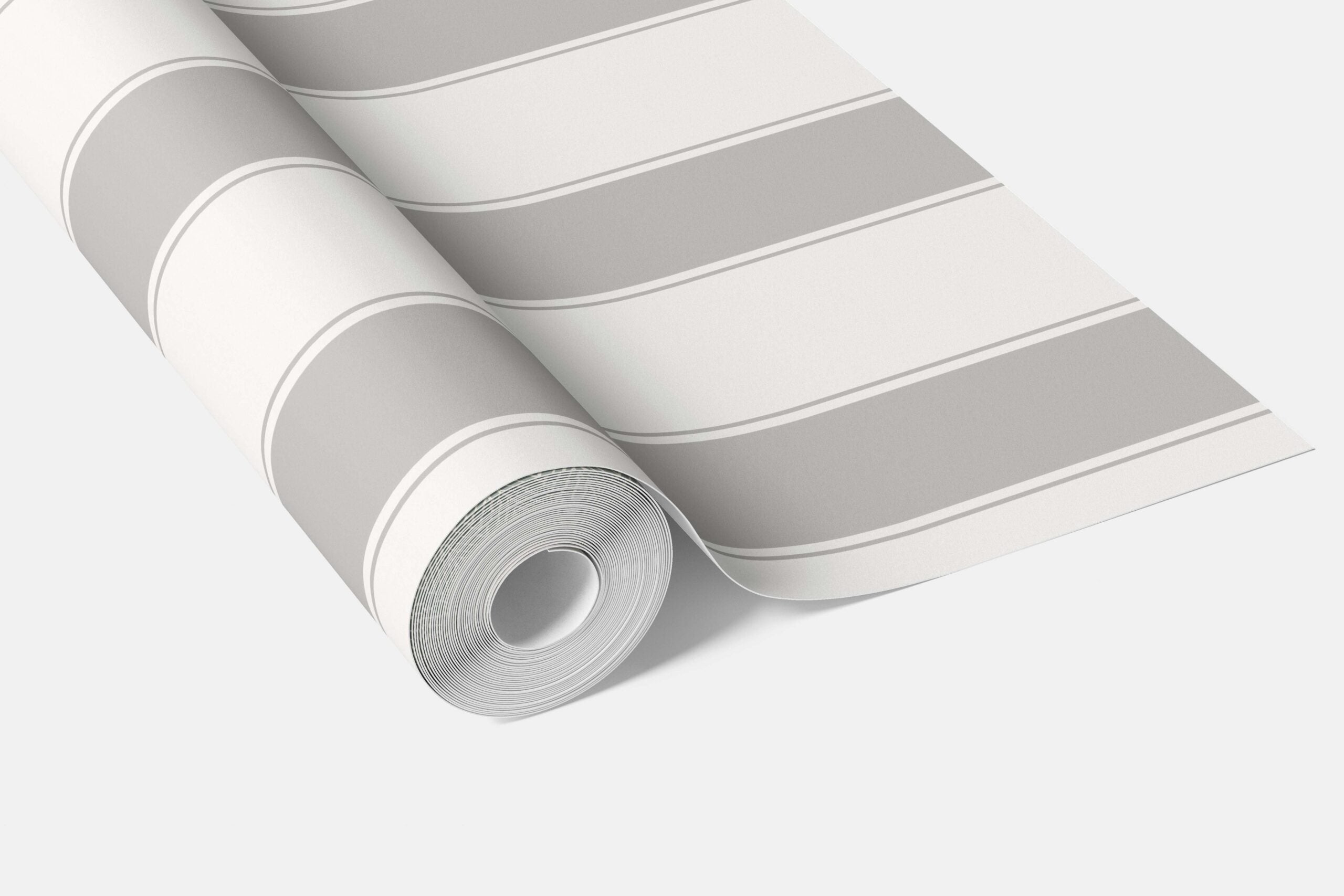 Neutral Geometric Striped Kitchen Wallpaper Sample (Gray/ White)