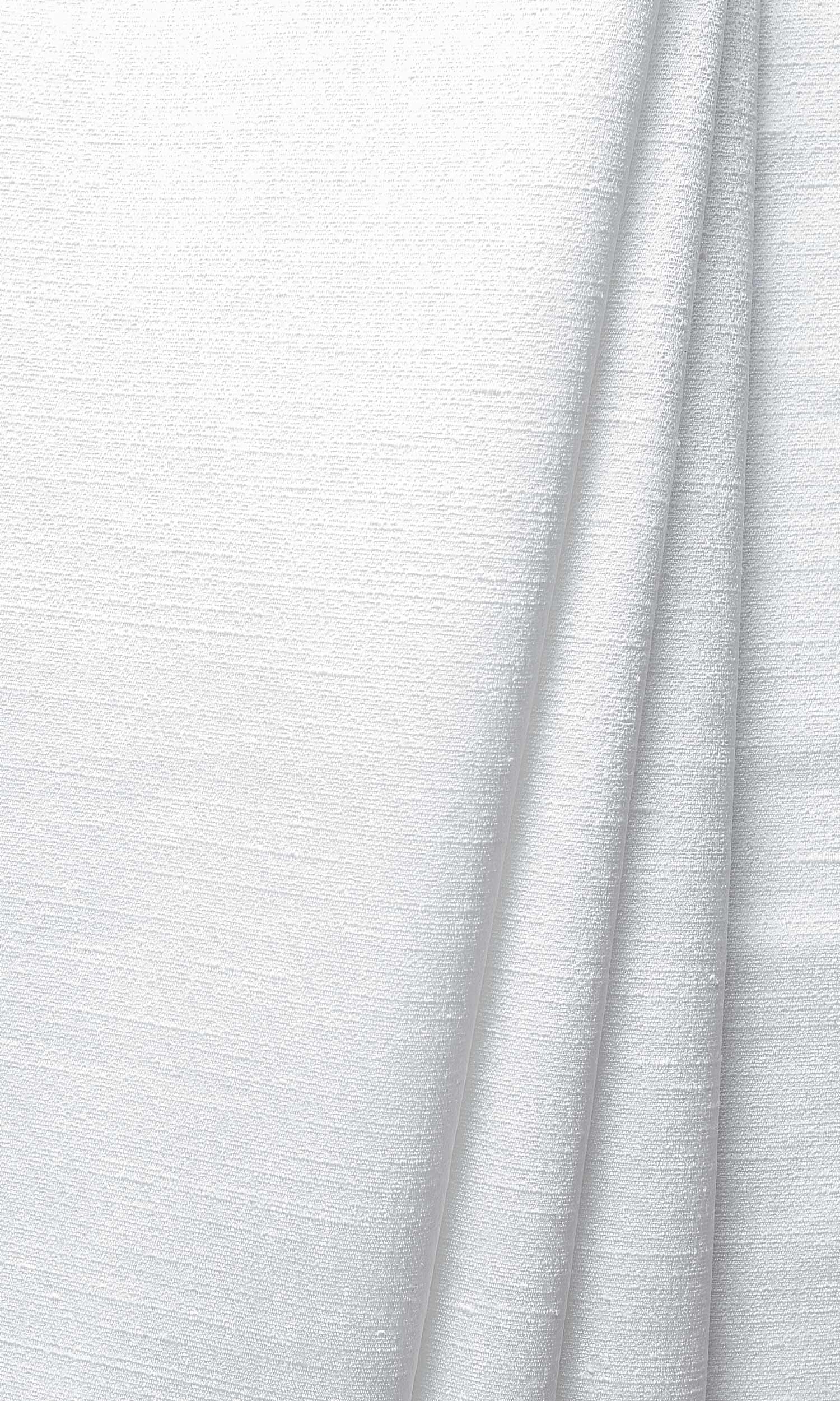 Silk Blend Home Décor Fabric Sample (White/ Ivory)