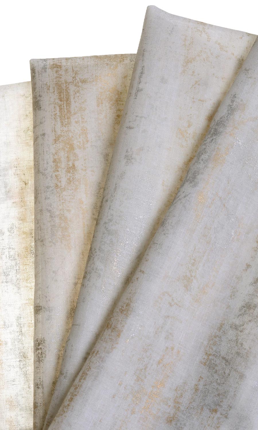 Printed Sheer Fabric Material By the Metre (Metallic Golden/ Yellow)
