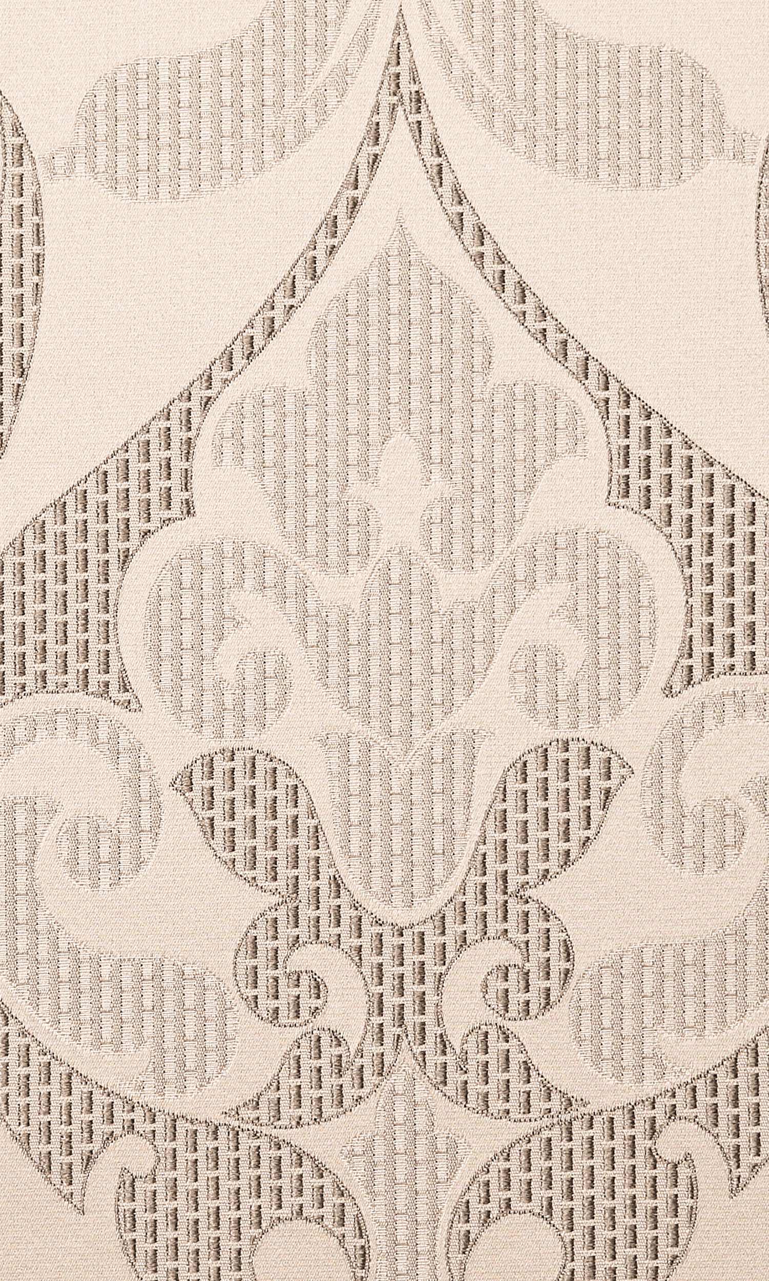 Self Patterned Home Textile Fabric Material By the Metre (Cream/ Brown)