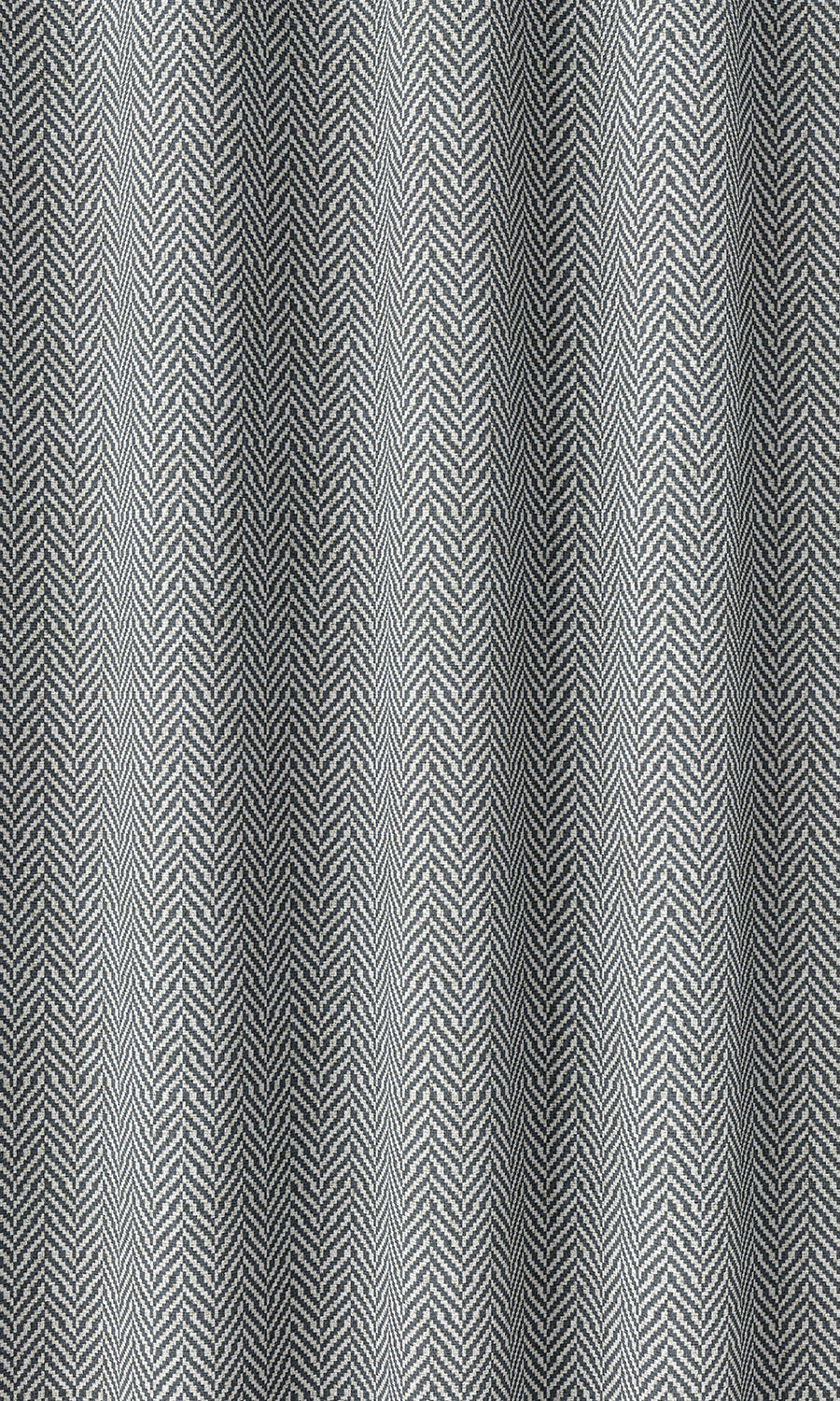 Herringbone Print Home Décor Fabric By the Metre (Petrol Blue/ White)