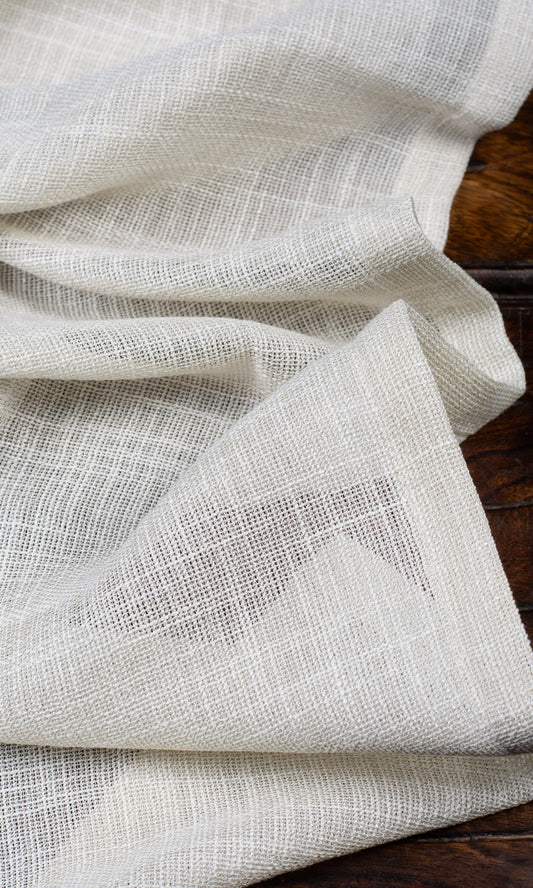 Textured Sheer Drapes (Parchment White/ Greige)