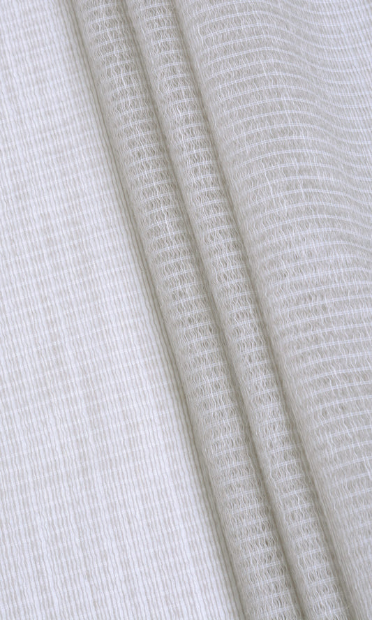 Horizontal Striped Sheer Curtains (Grey-Beige)