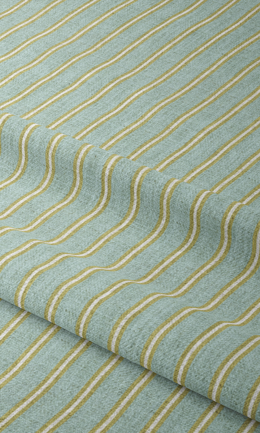 Geometric Print Home Textile Fabric Material By the Metre (Turquoise Blue/ Green)