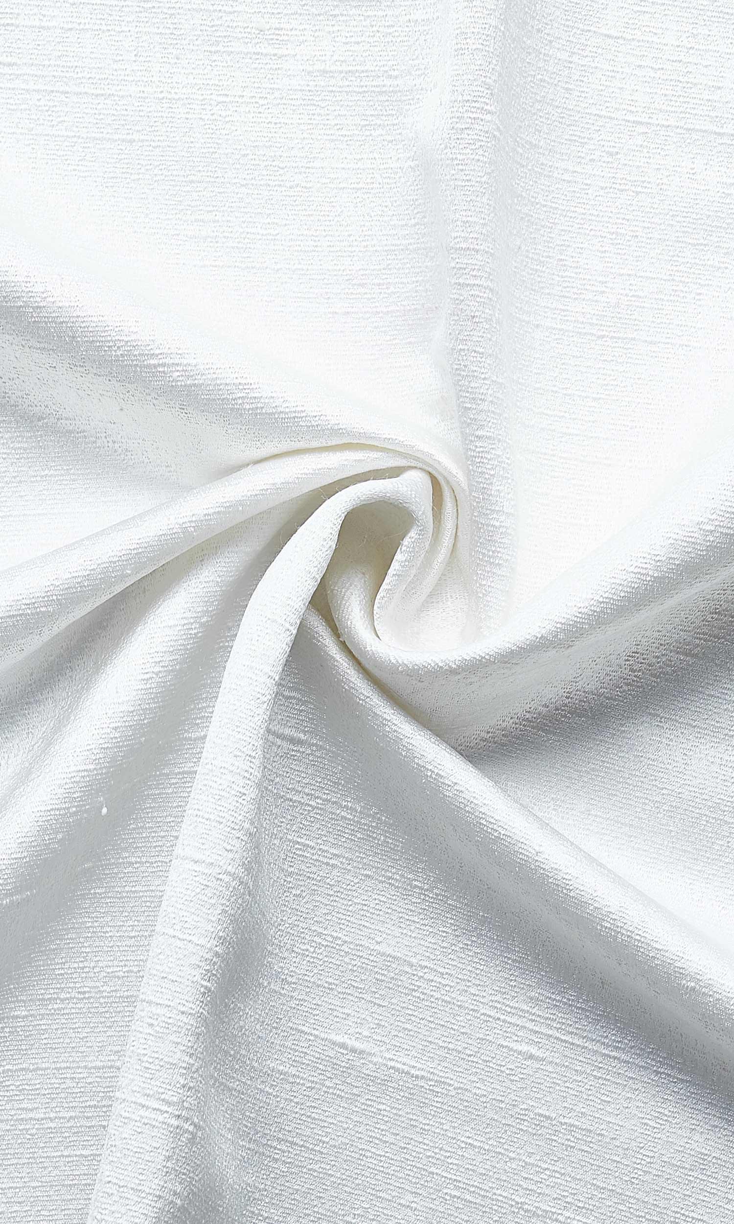 Silk Blend Window Treatments Fabric Sample (White/ Ivory)