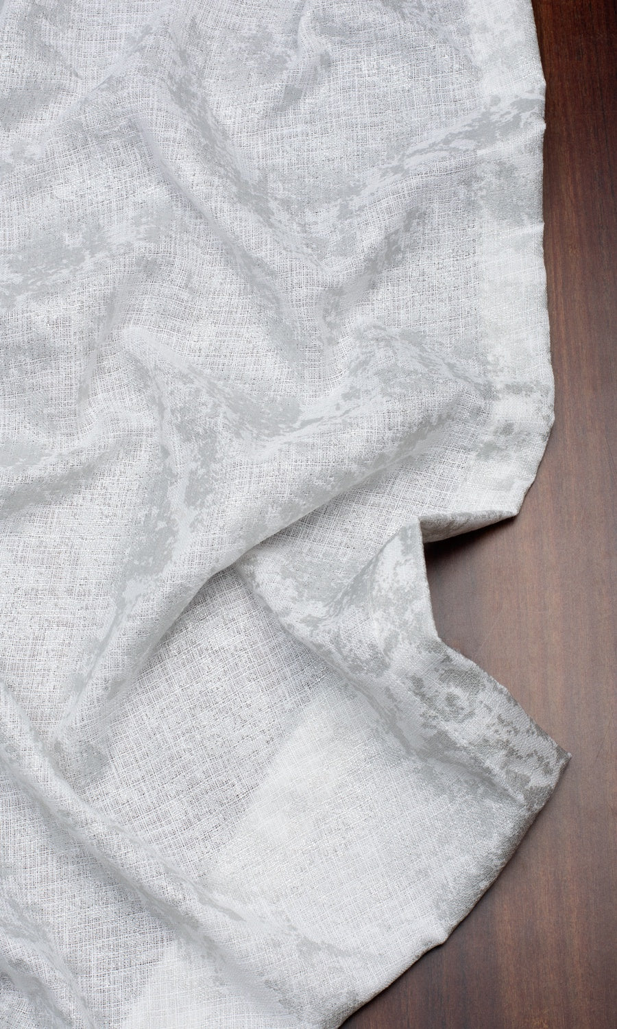 Metallic Accents Semi-Sheer Window Treatments Fabric Sample (White)