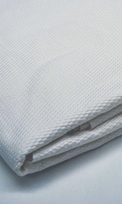 Cotton Window Treatments Fabric Sample (White/ Ivory)