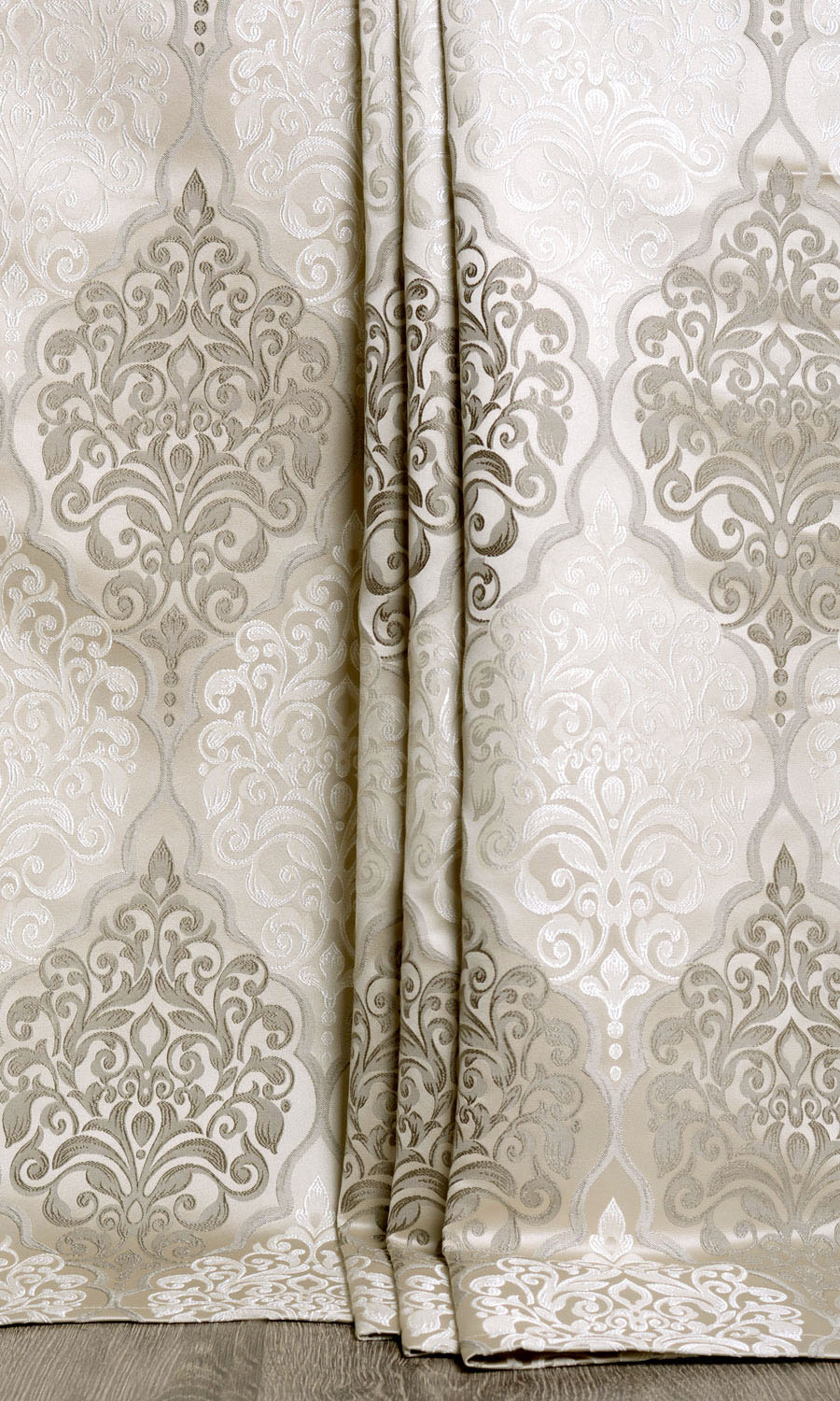 Damask Home Textile Fabric Material By the Metre (Beige)