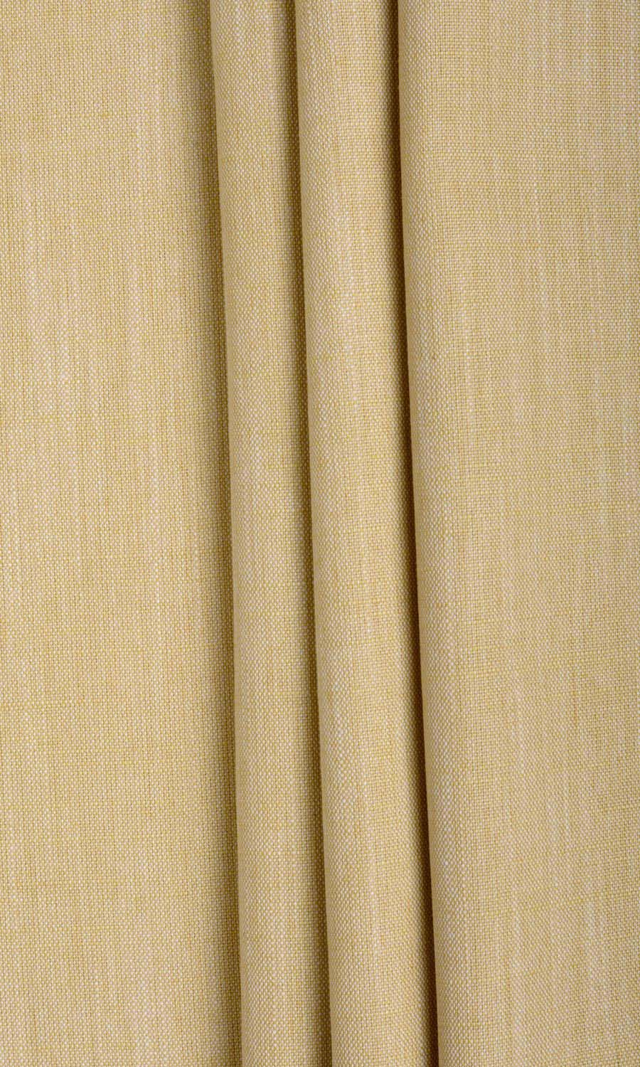 Plain Linen Texture Fabric Material By the Metre (Ochre Yellow)