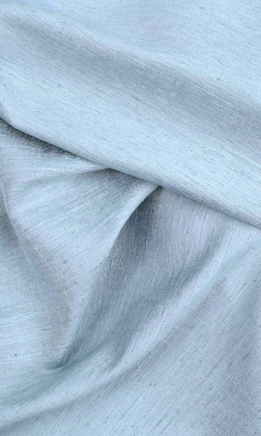 Silk Blend Curtains (Light Blue)