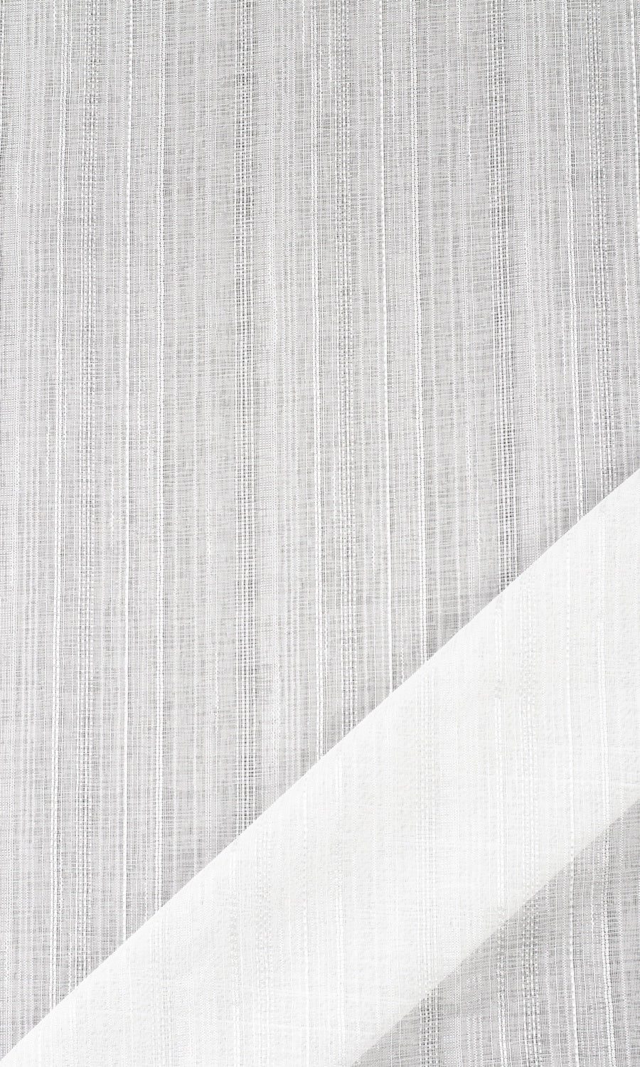 Textured Striped Sheer Fabric Material By the Metre (White)
